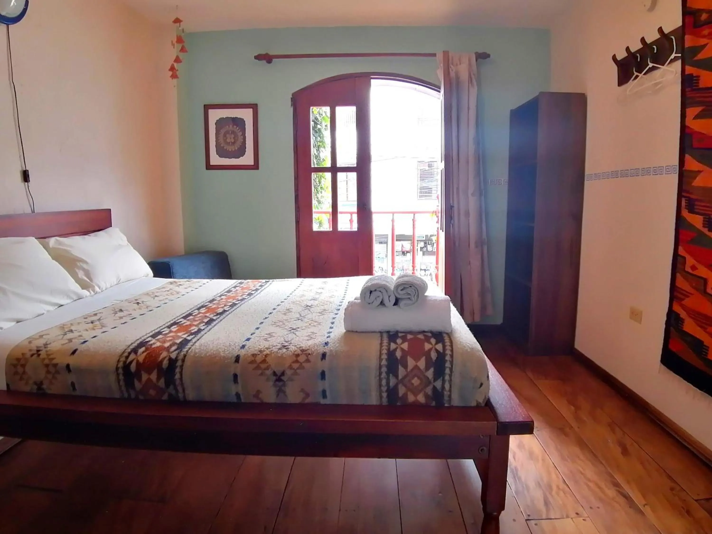 Balcony/Terrace, Bed in Hotel Doña Esther