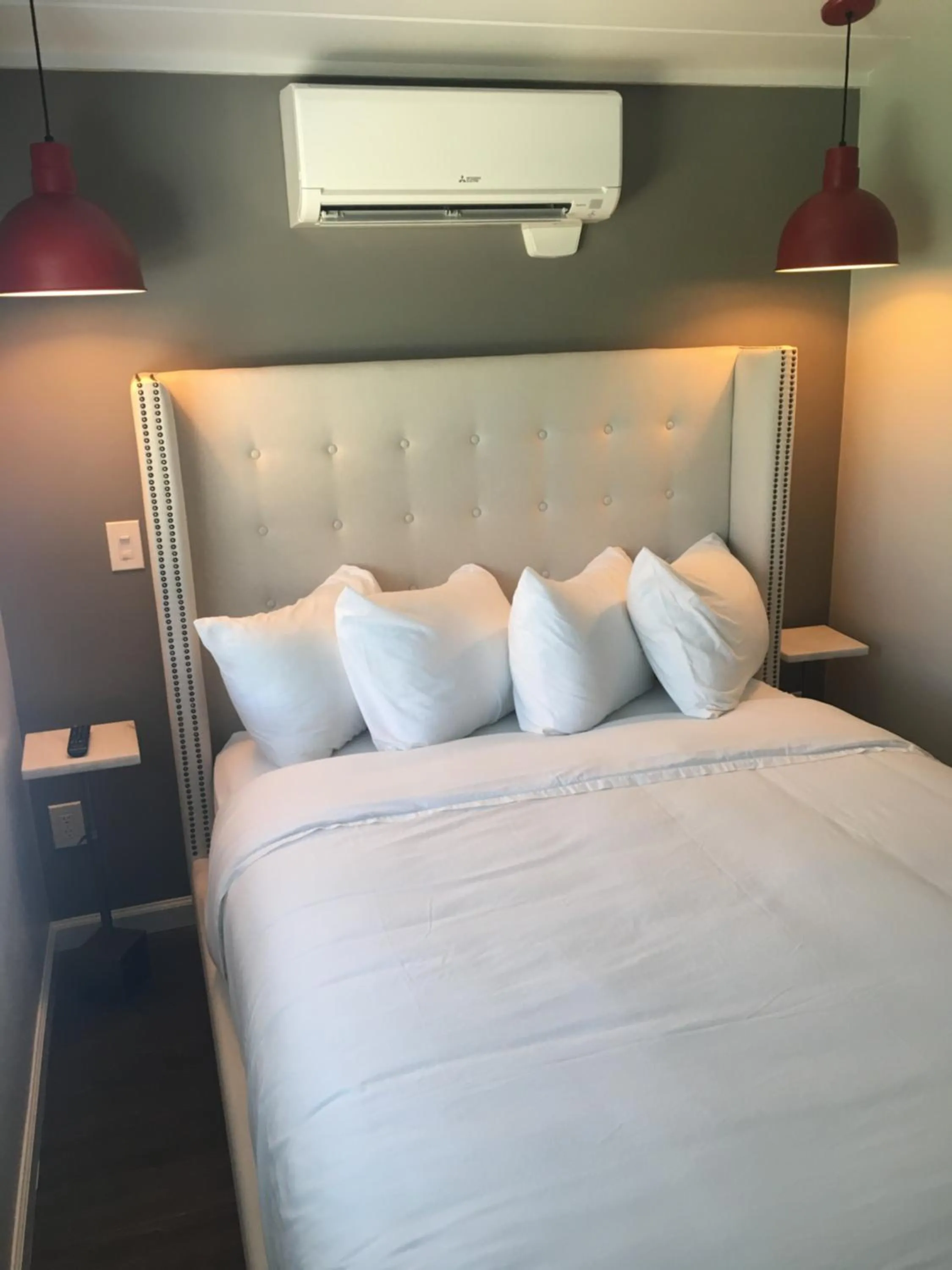 Bed in Flying Flags RV Resort & Campground