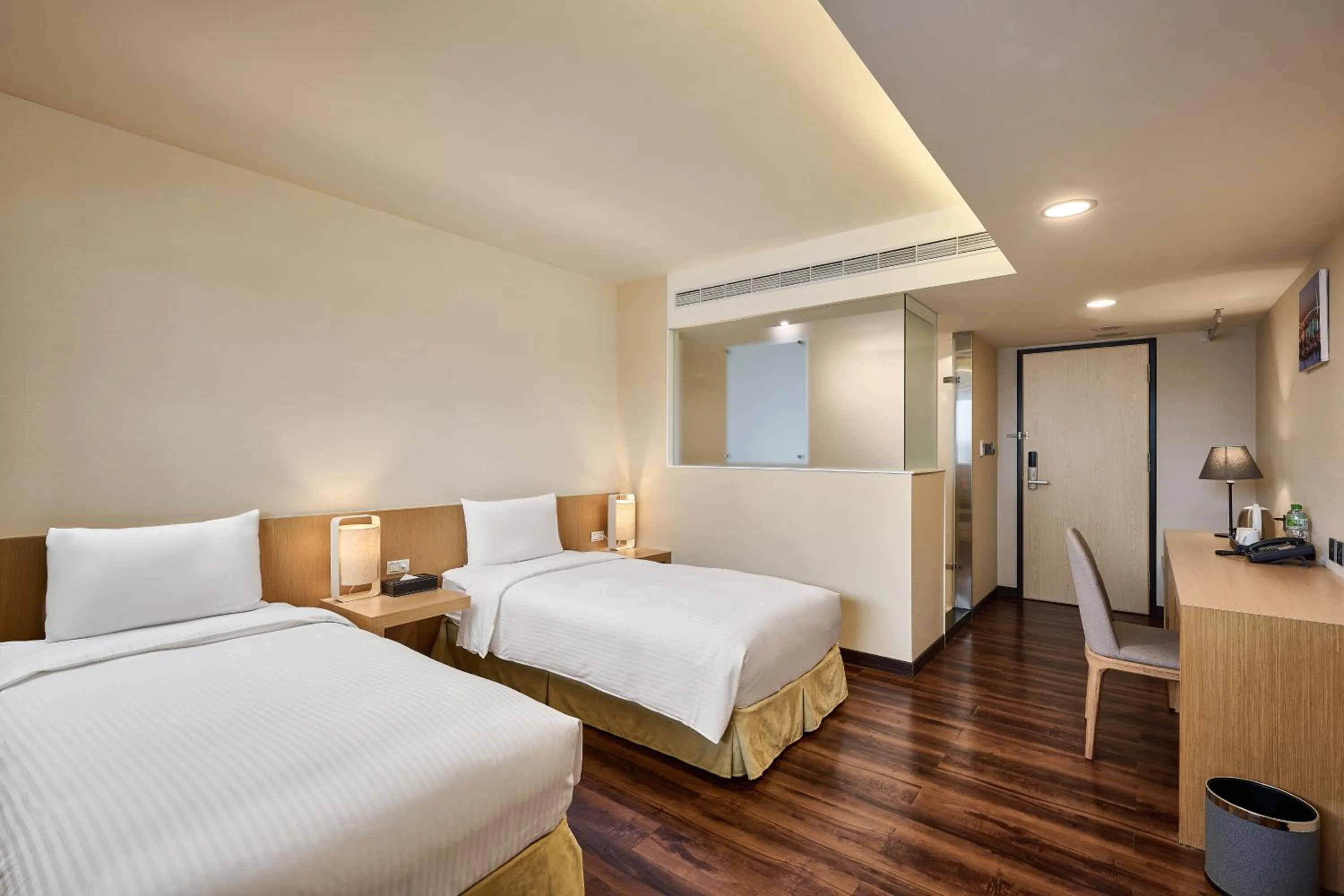 Bed in Eastin Taipei Hotel