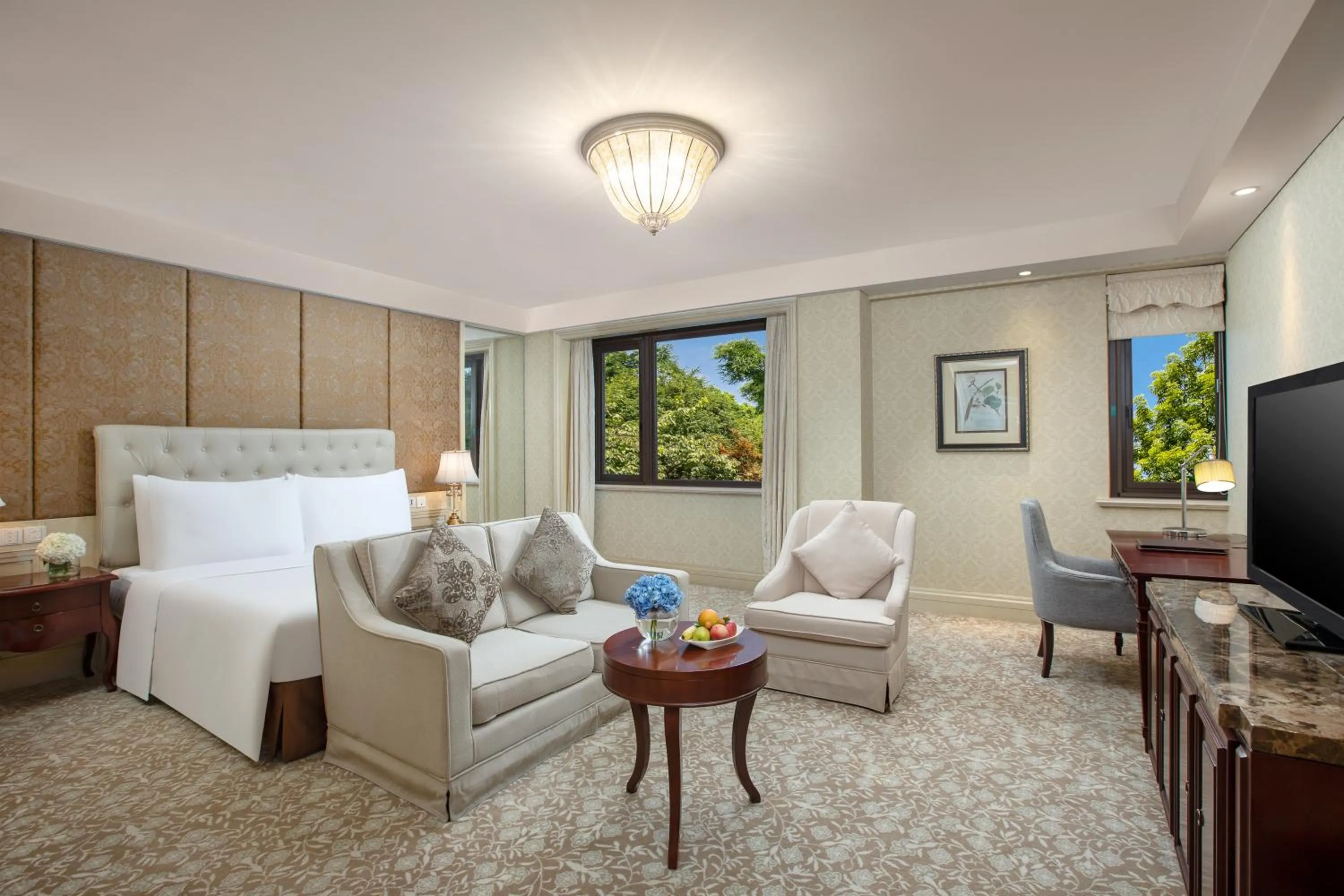 Bed in Carp Islet Resort Fuzhou