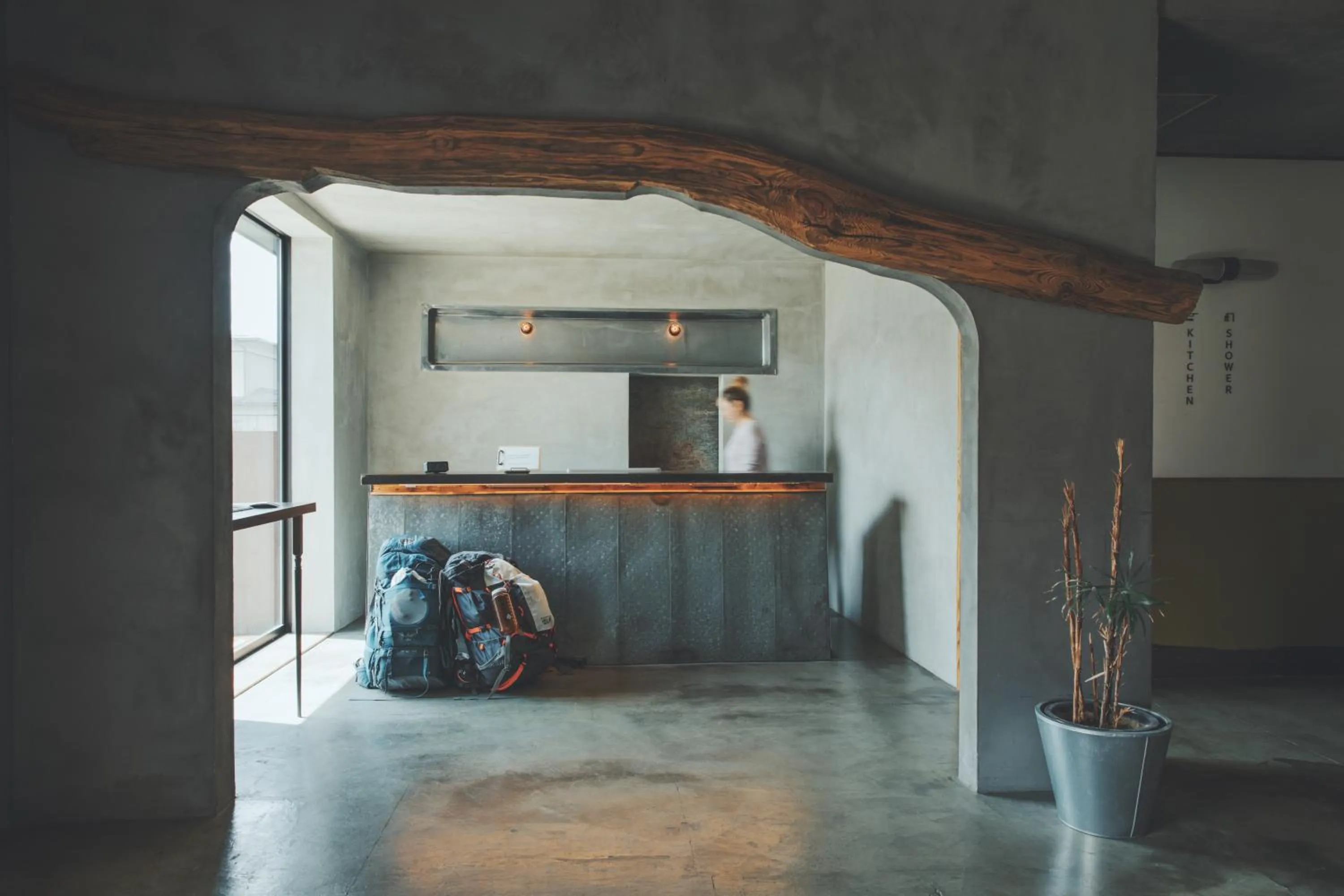 Lobby or reception in kagelow Mt.Fuji Hostel Kawaguchiko