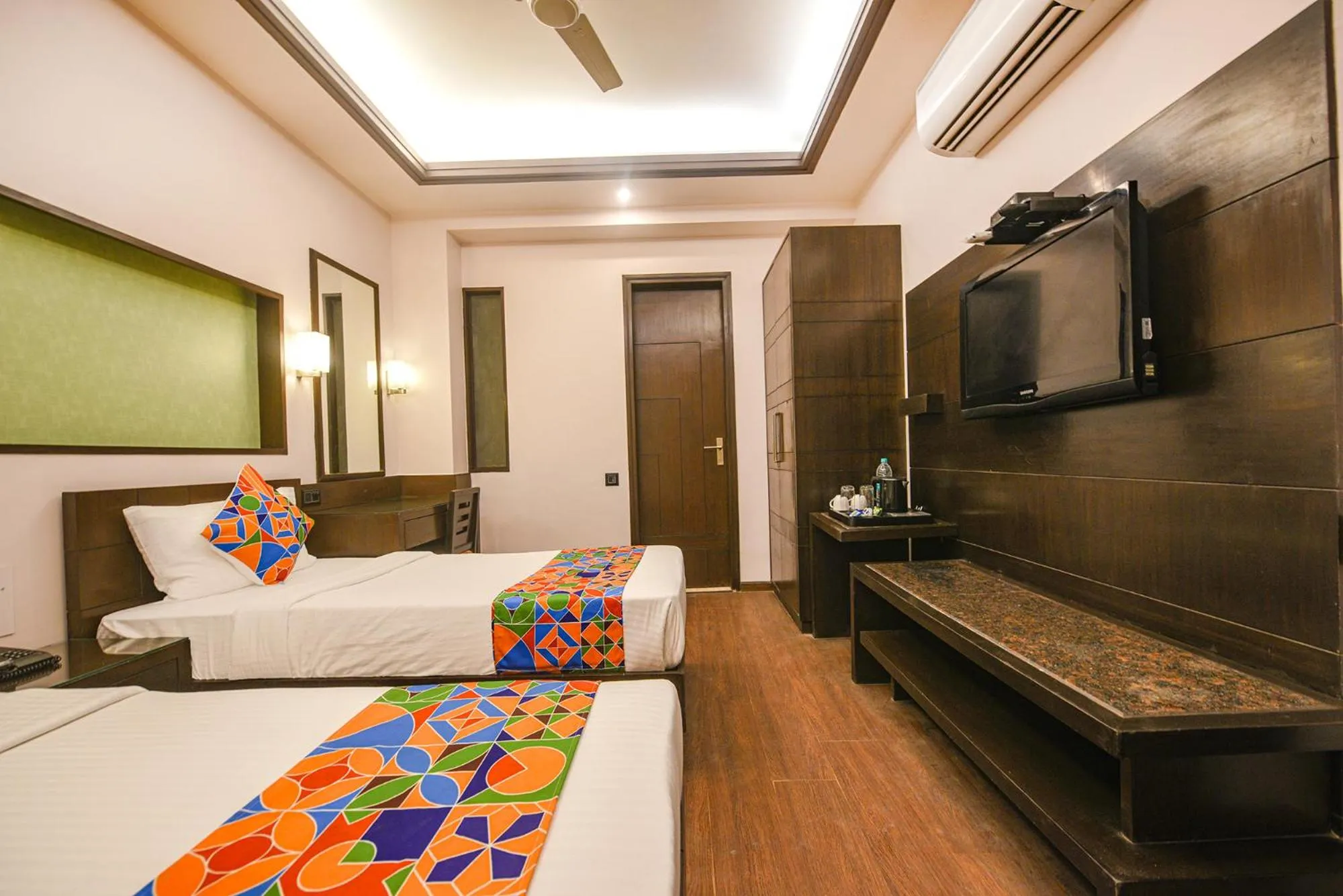 Bed in FabHotel Aashraye