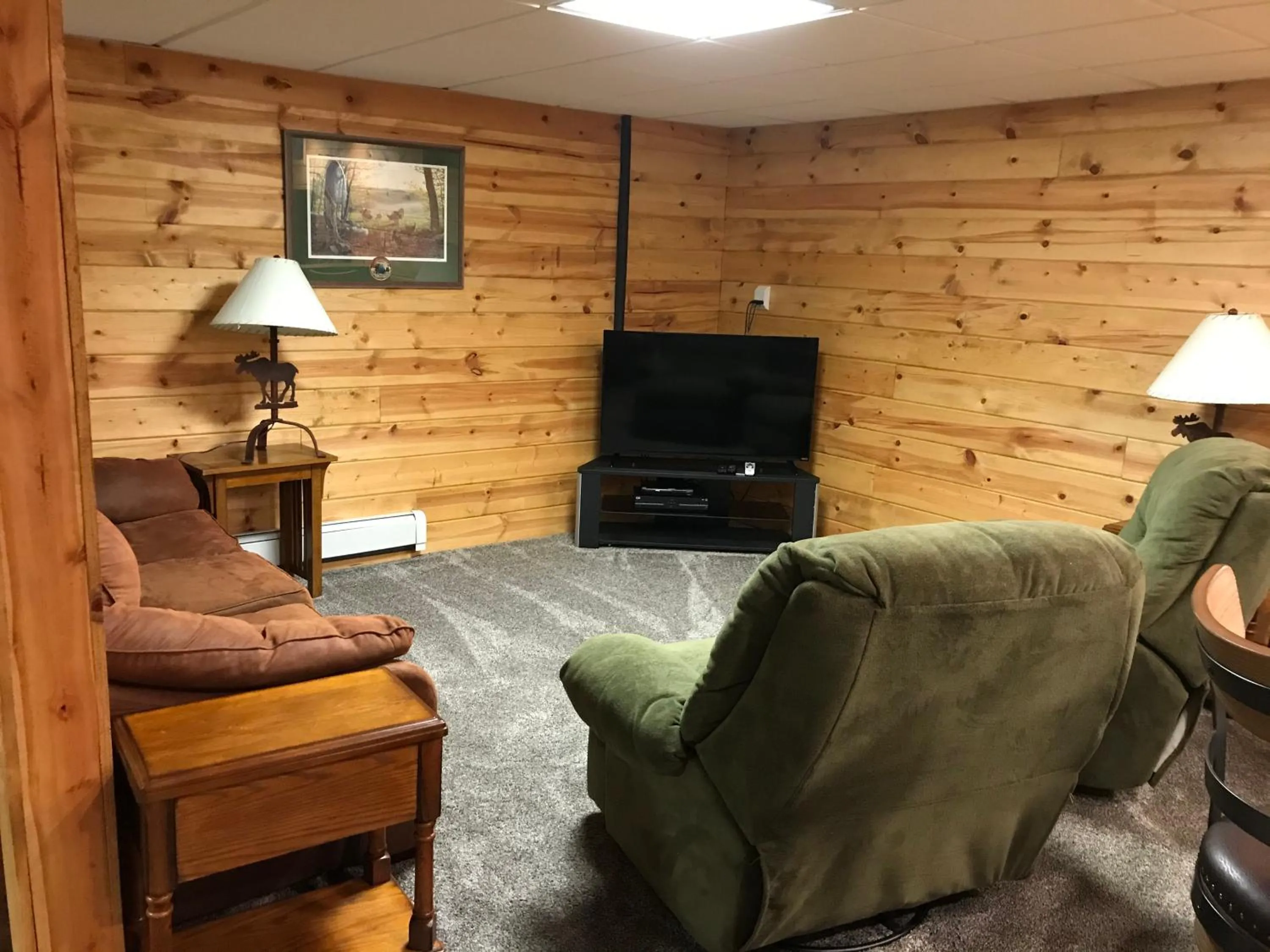 Living room in Rough Cut Lodge