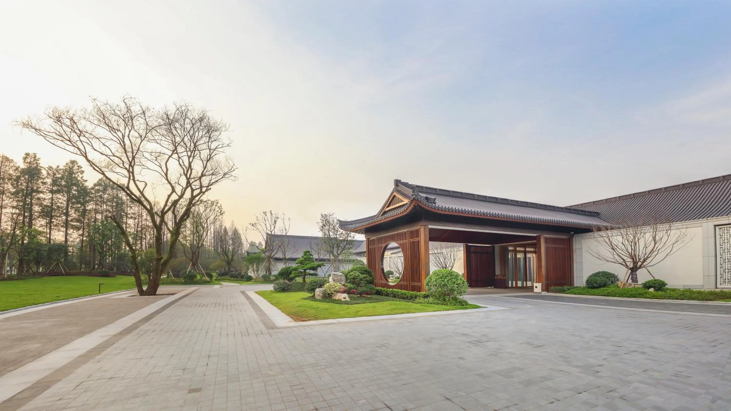 Facade/entrance in West Lake State Guest House