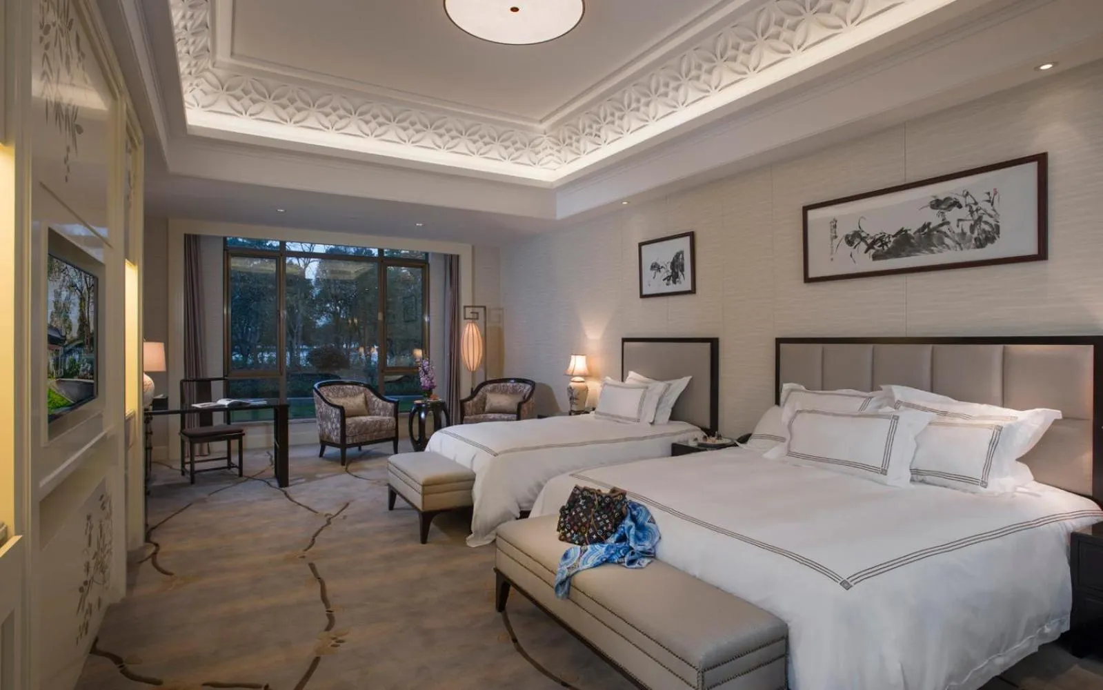 Photo of the whole room, Bed in West Lake State Guest House