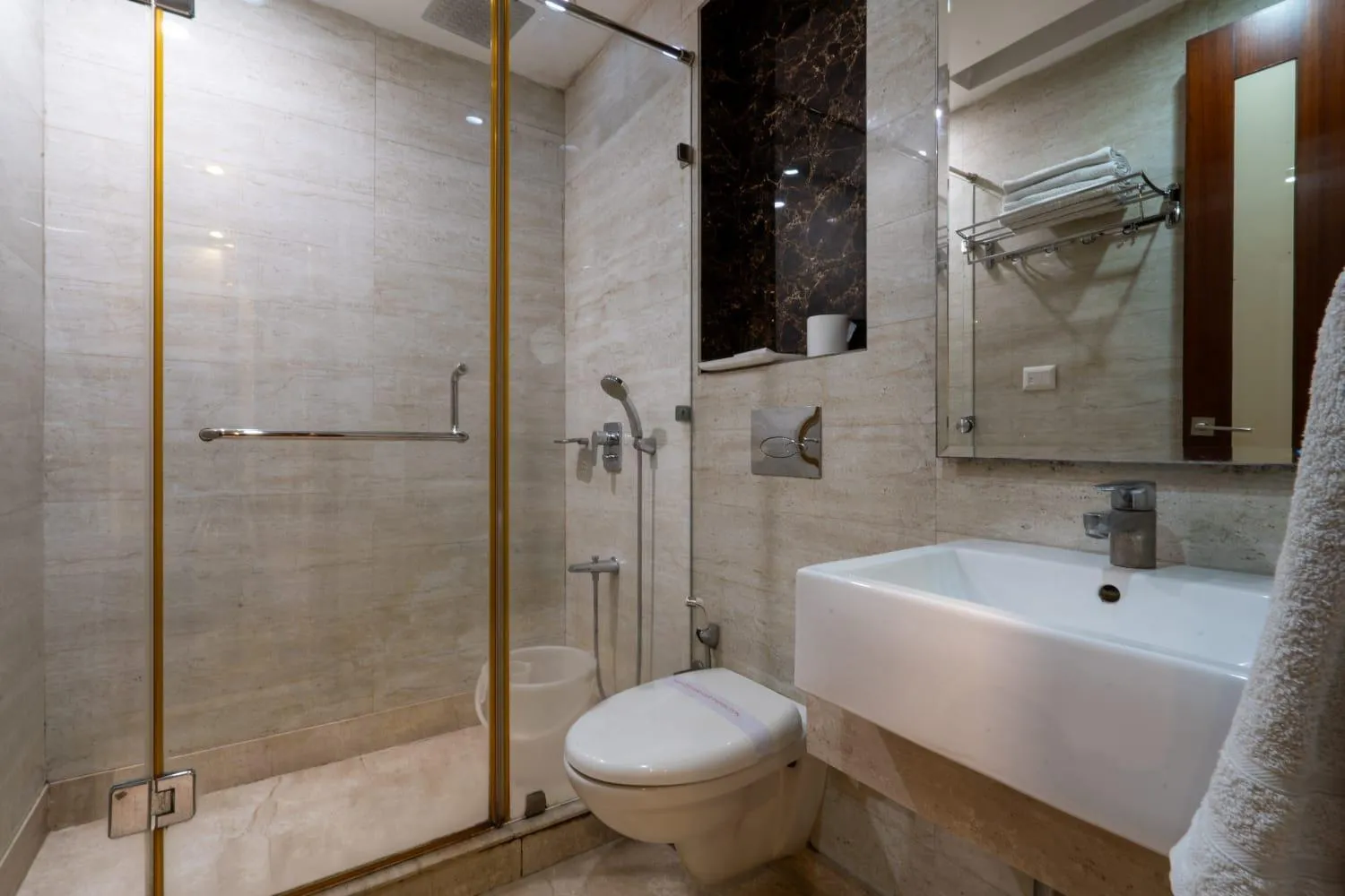 Bathroom in Grand FFOUR near Nehru Place, Delhi