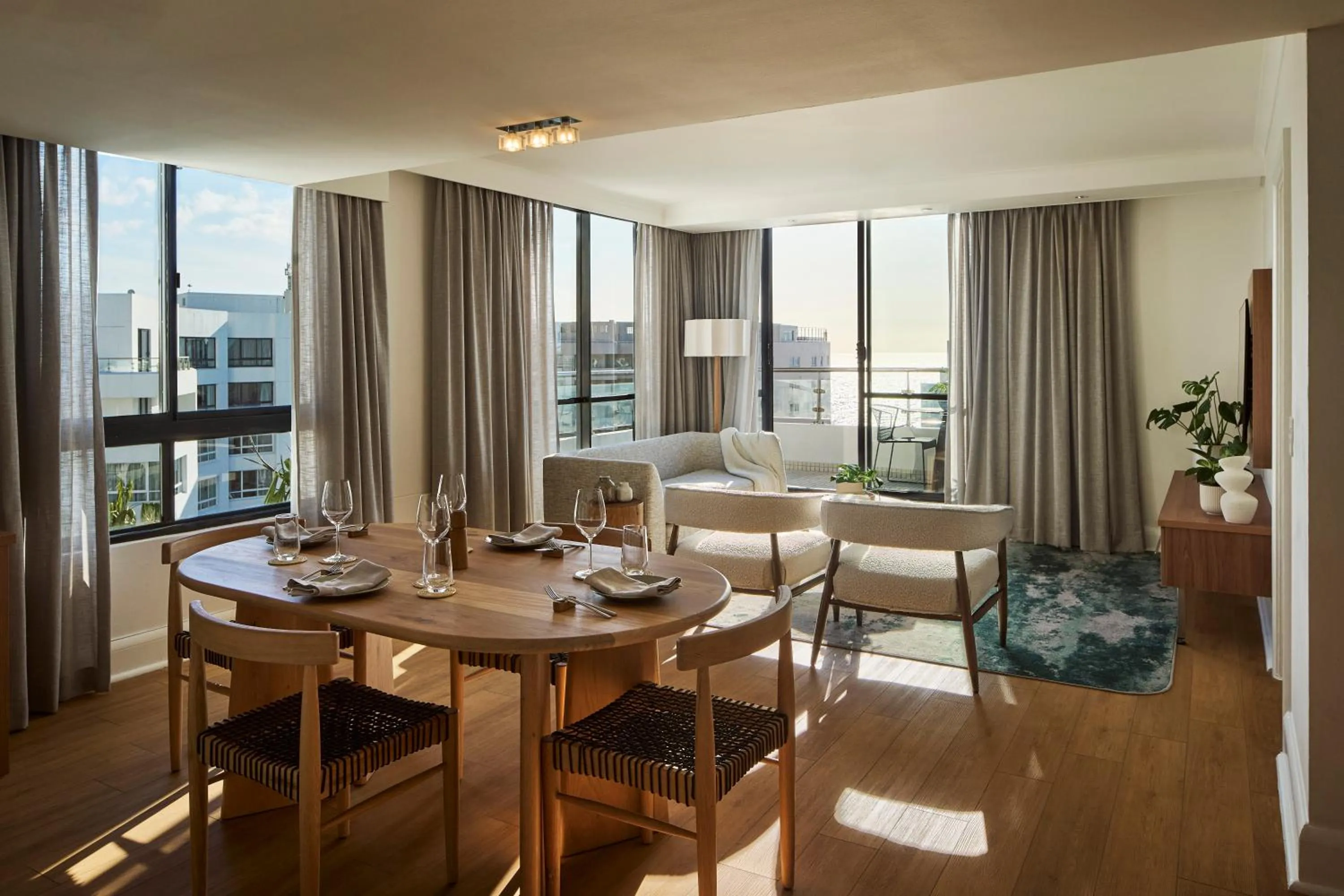 Seating area in President Hotel