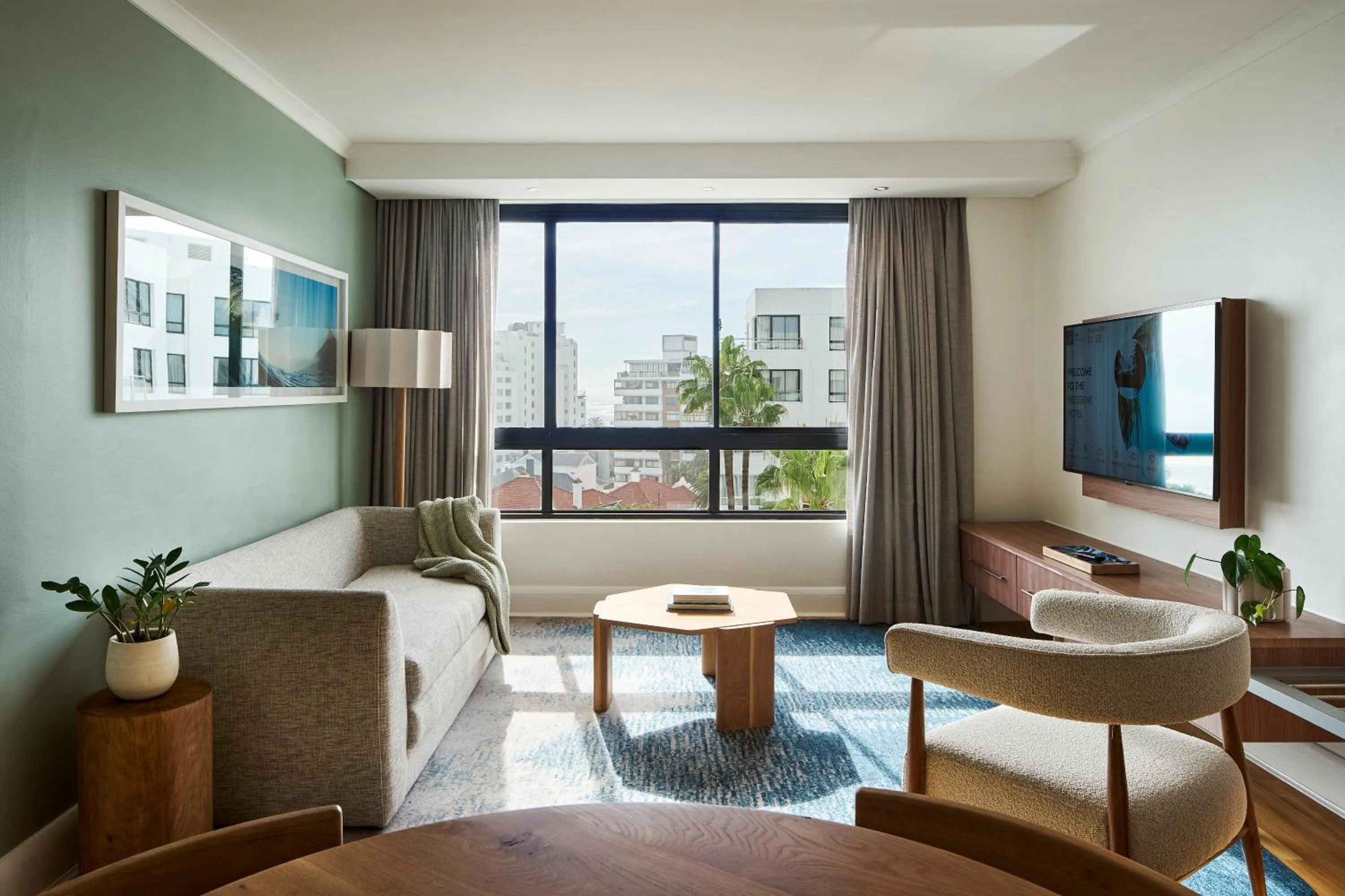 Seating area in President Hotel