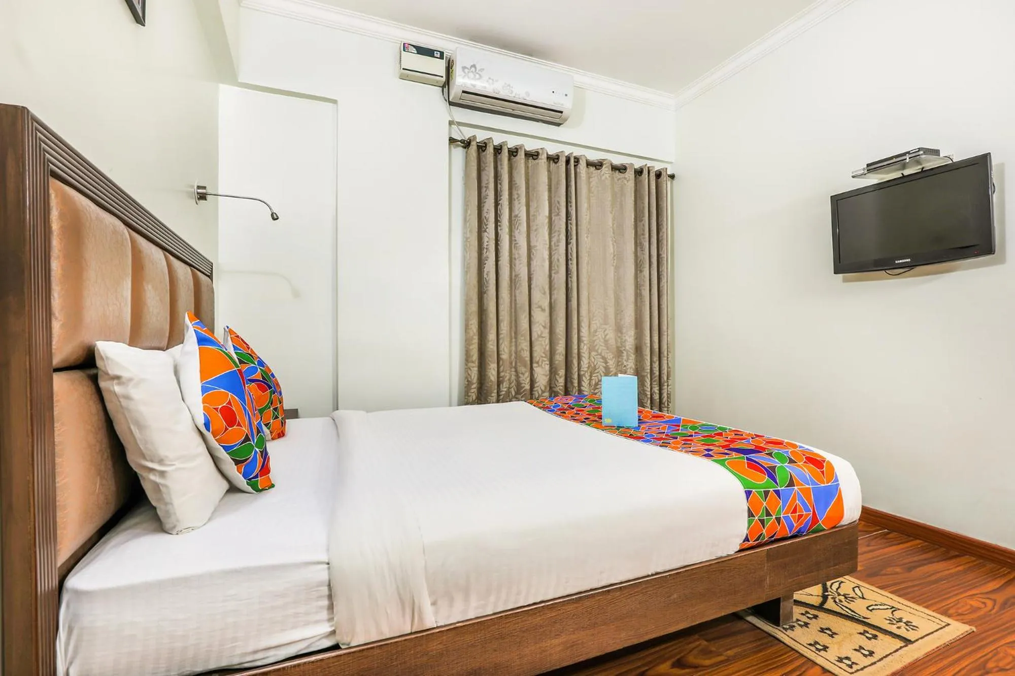 Bedroom, Bed in FabHotel Sri Krishna Suites - Bellandur