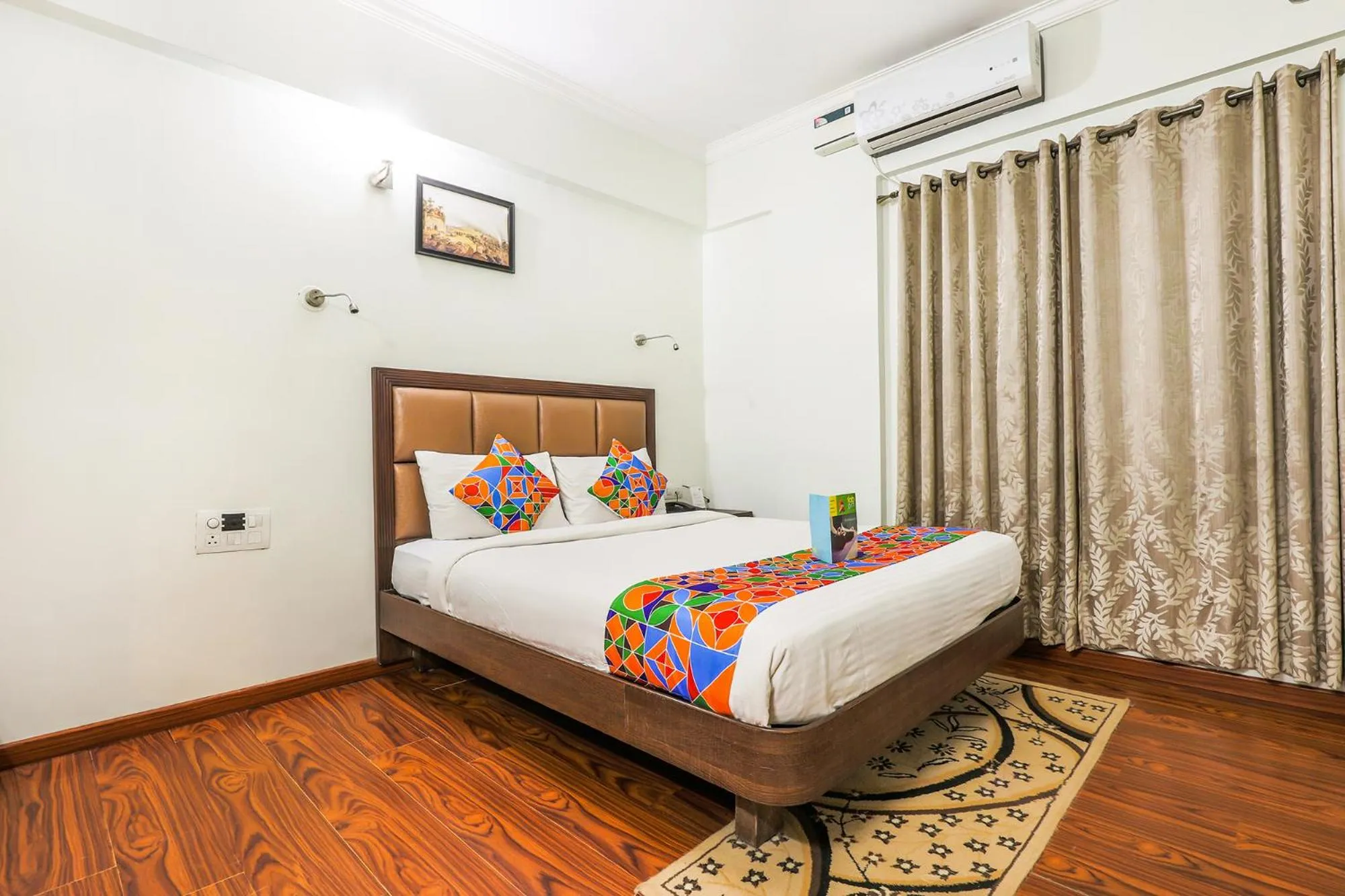 Bedroom, Bed in FabHotel Sri Krishna Suites - Bellandur