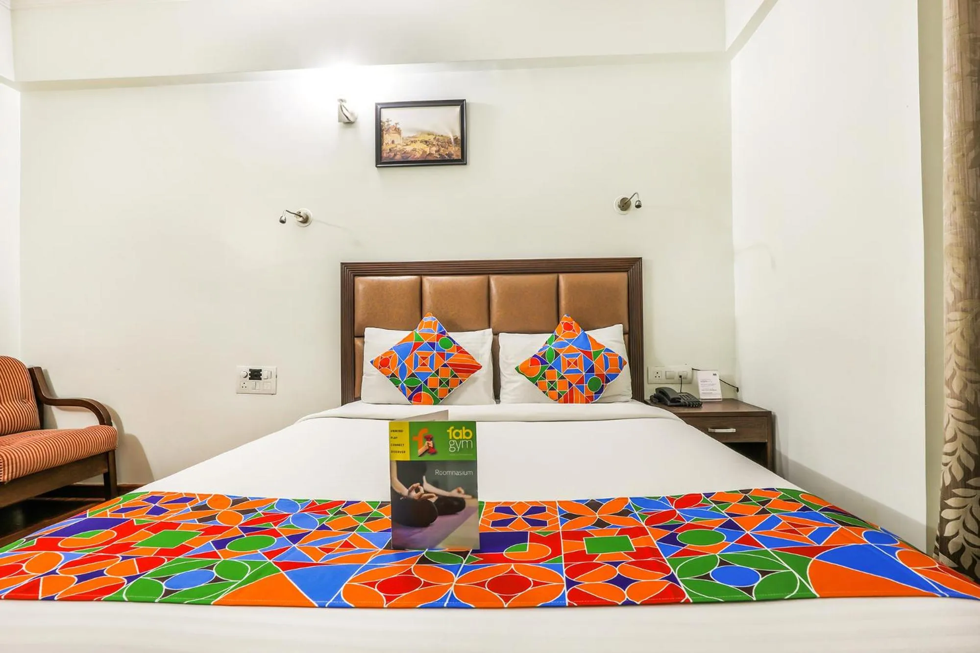 Bedroom, Bed in FabHotel Sri Krishna Suites - Bellandur