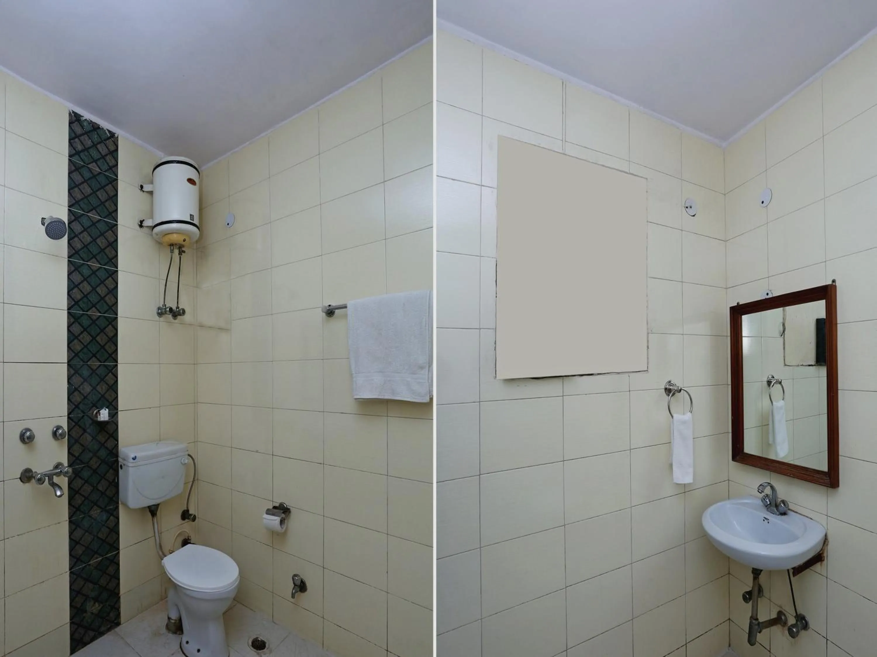 Bathroom in Super Hotel O Kalkaji Residency Bnb Near Lotus Temple