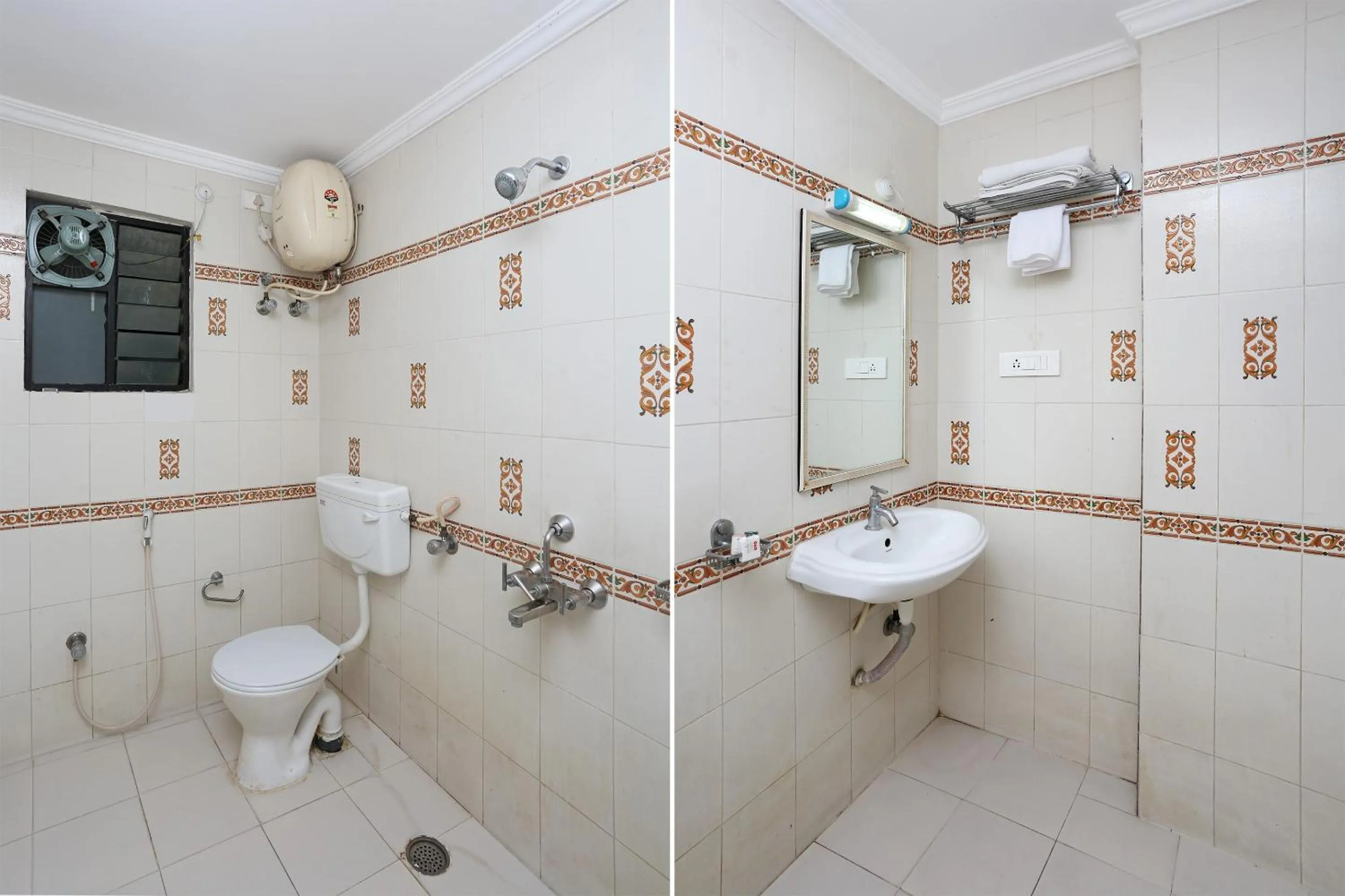 Bathroom in Hotel O Saraswathi Residency Near SR Nagar Metro Station