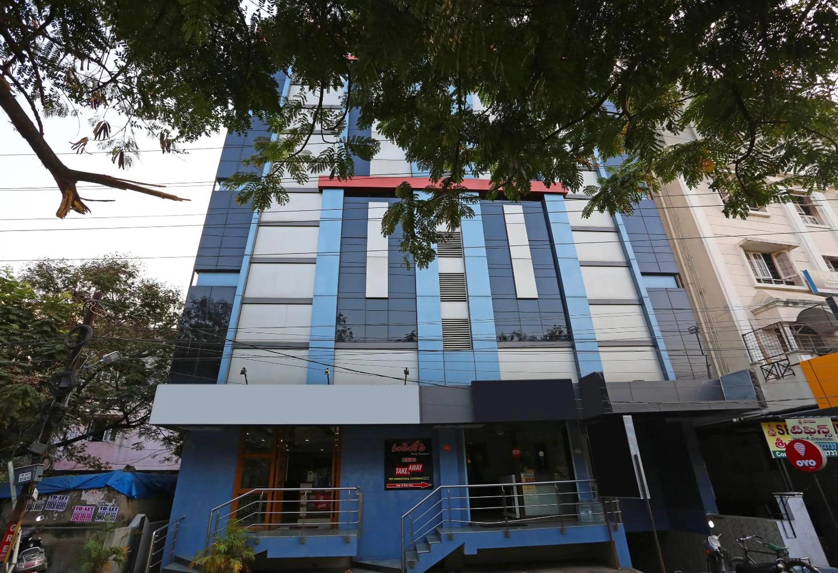 Facade/entrance in Hotel O Saraswathi Residency Near SR Nagar Metro Station