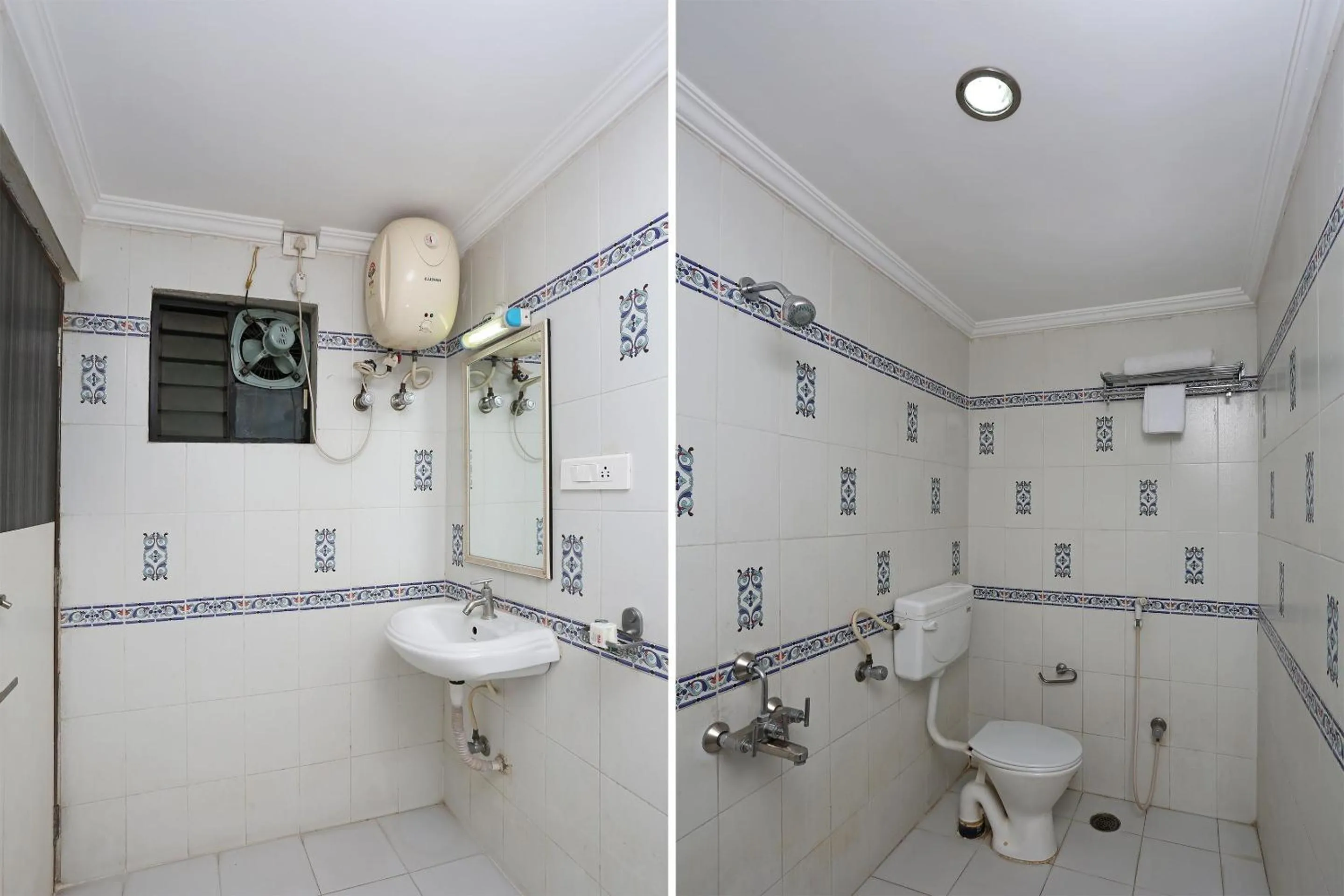 Bathroom in Hotel O Saraswathi Residency Near SR Nagar Metro Station
