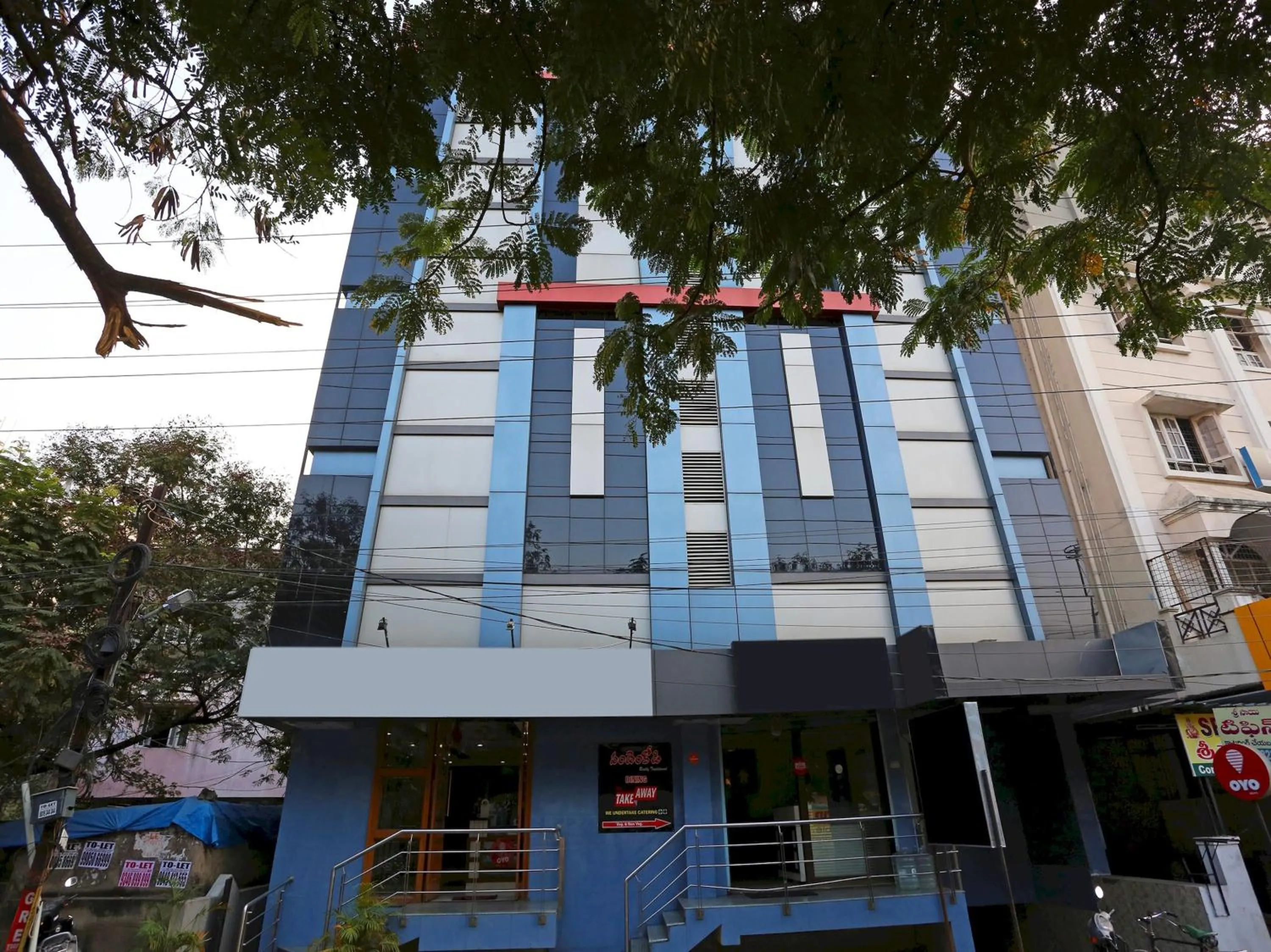 Facade/entrance in Hotel O Saraswathi Residency Near SR Nagar Metro Station