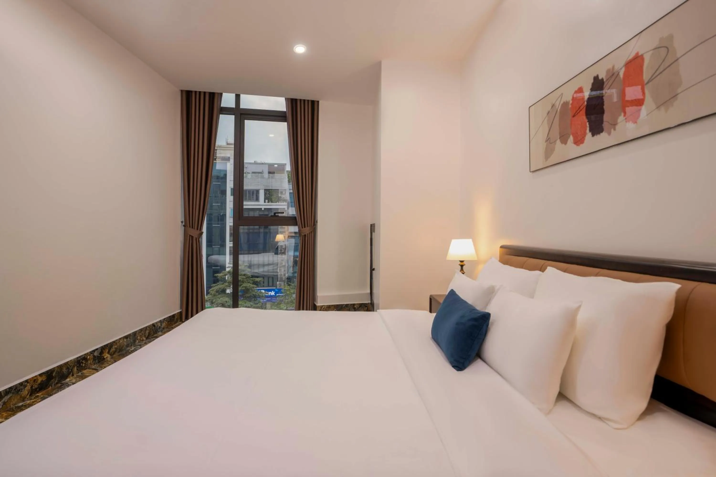 Bed in Hai An Hotel Suites Ha Noi