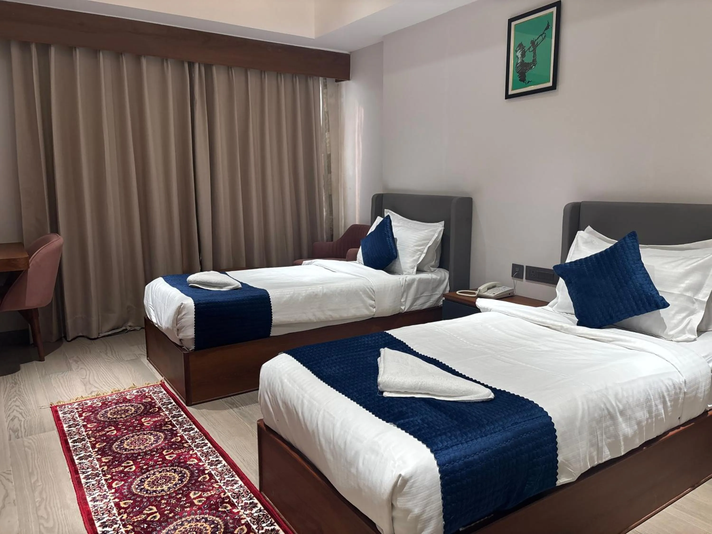 Bed in Hotel Amyra