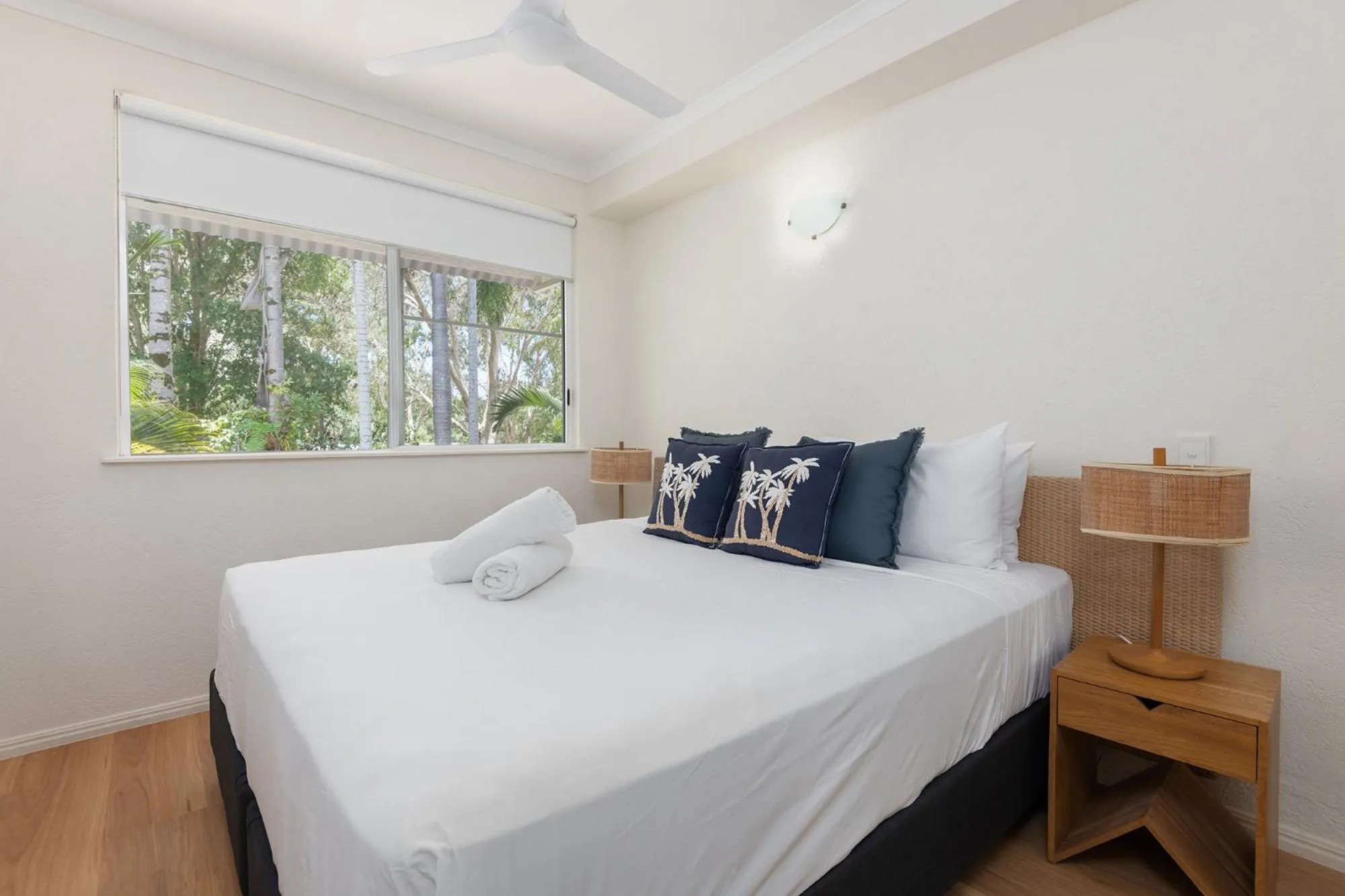 Bed in Coral Apartments Port Douglas