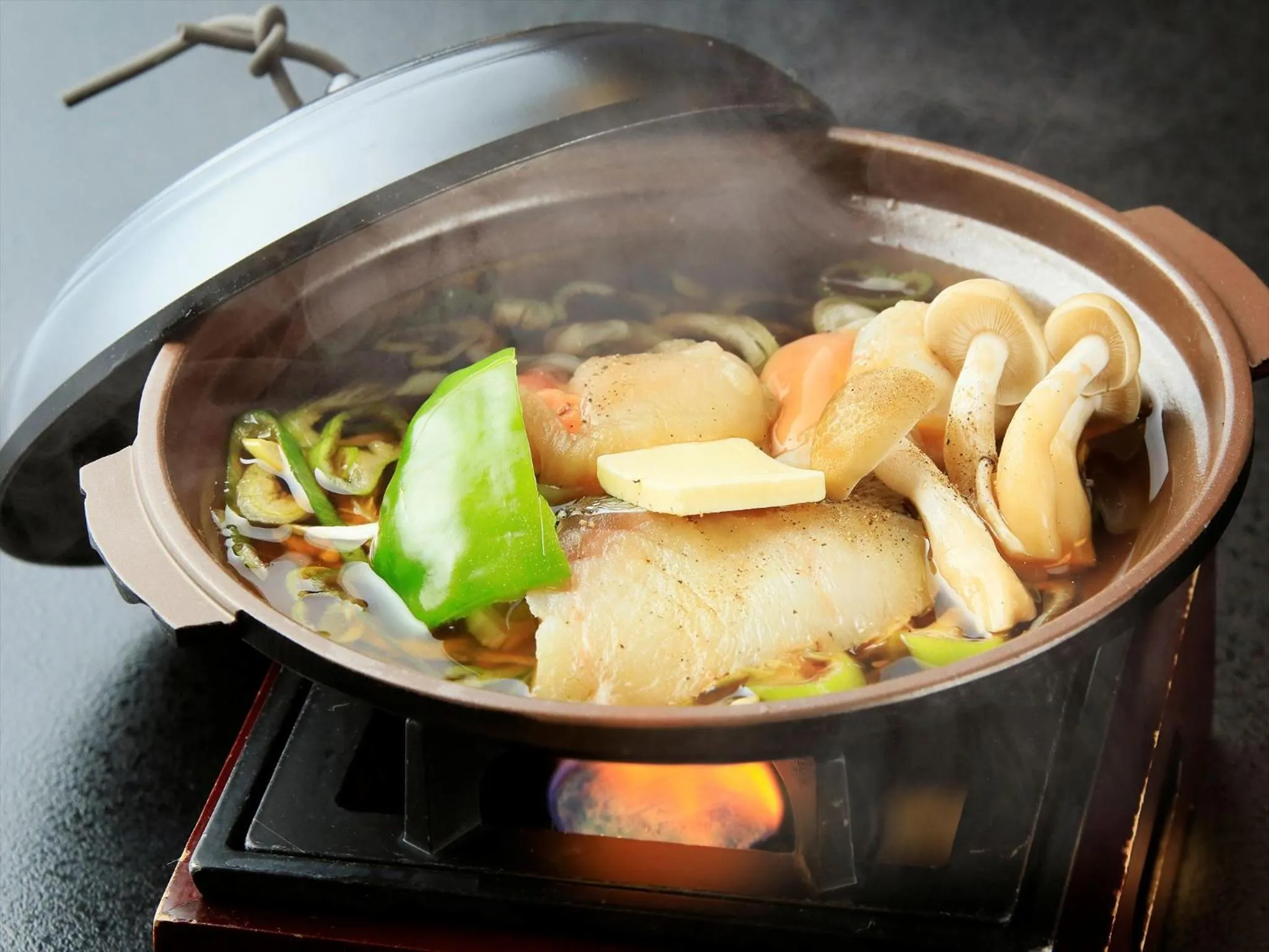 Dinner in Hamabeno Ryouriyado Houraikan