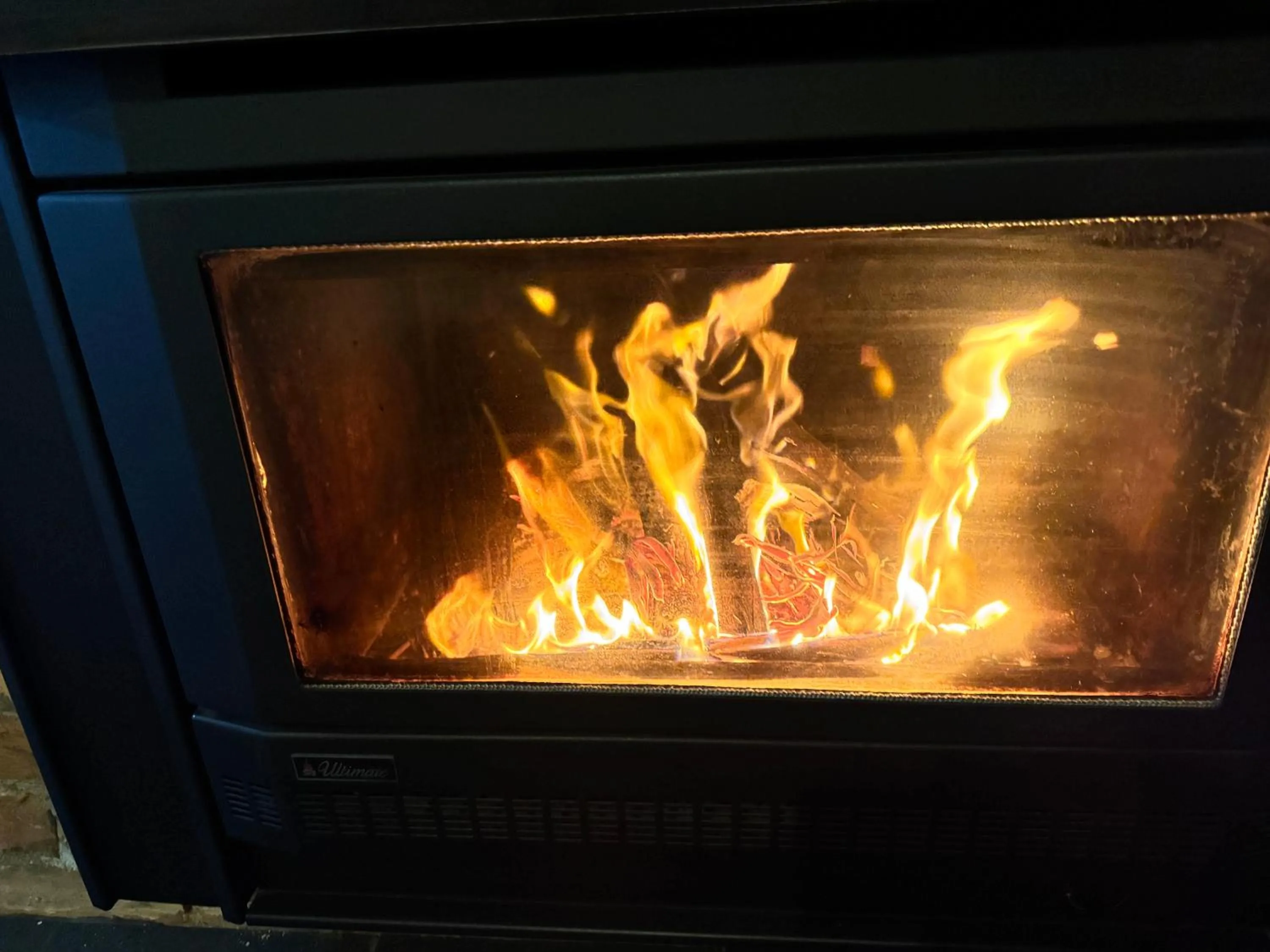 fireplace in Halls Gap Log Cabins