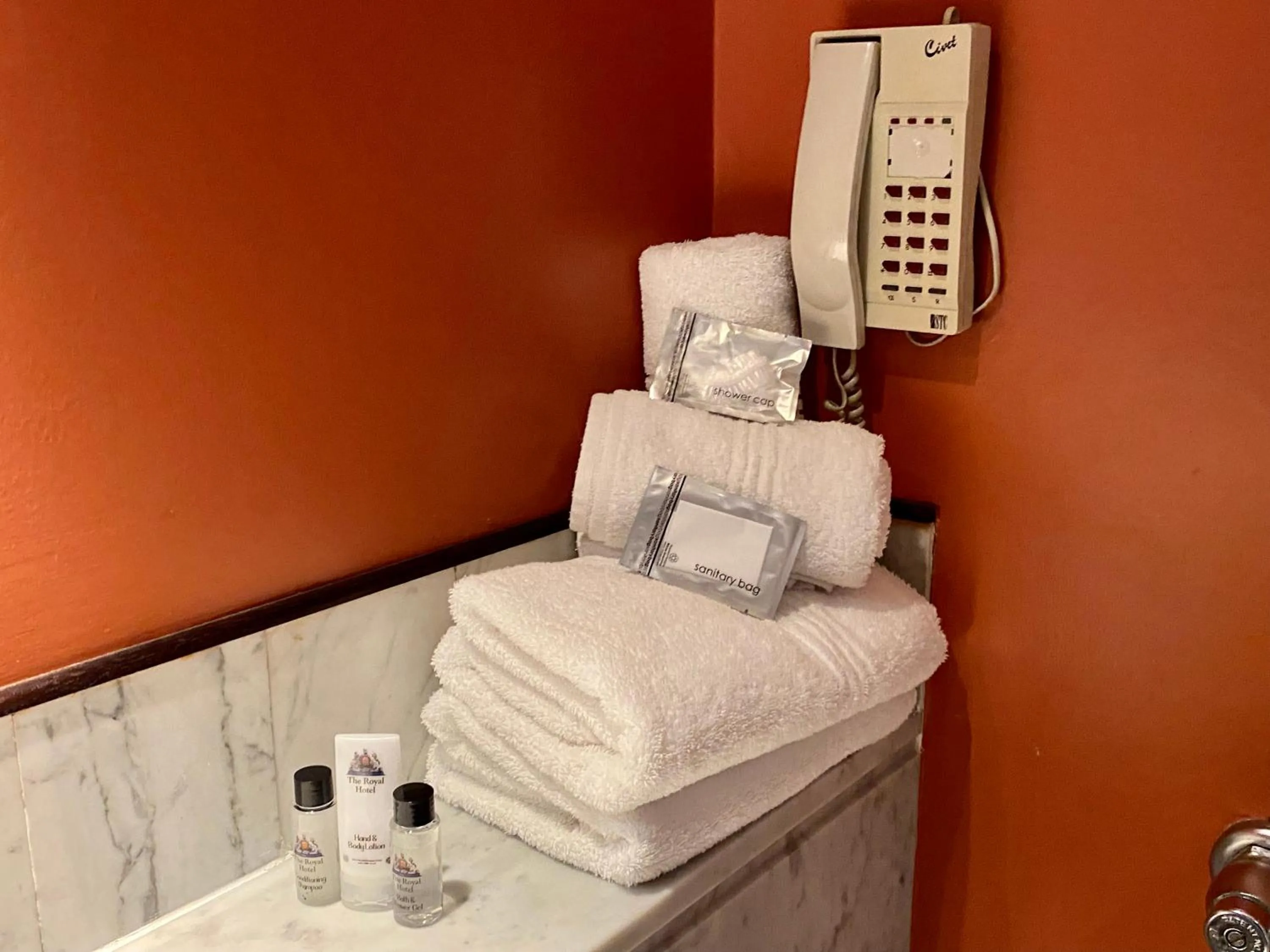 towels, Bed in The Royal Hotel by Coastlands Hotels & Resorts