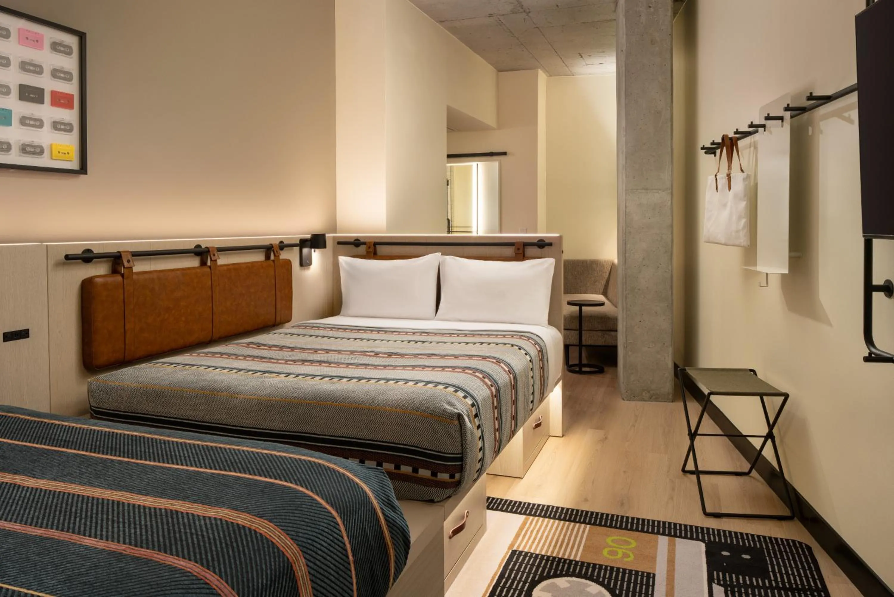 Corner Standard Queen Room with Two Queen Beds in Moxy Atlanta Downtown