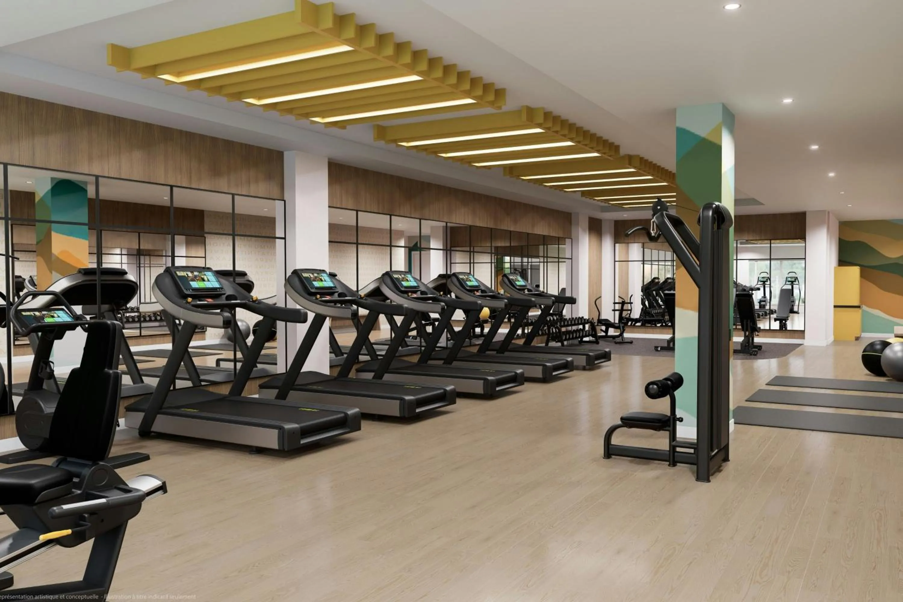 Fitness centre/facilities in Residence Inn by Marriott Bromont