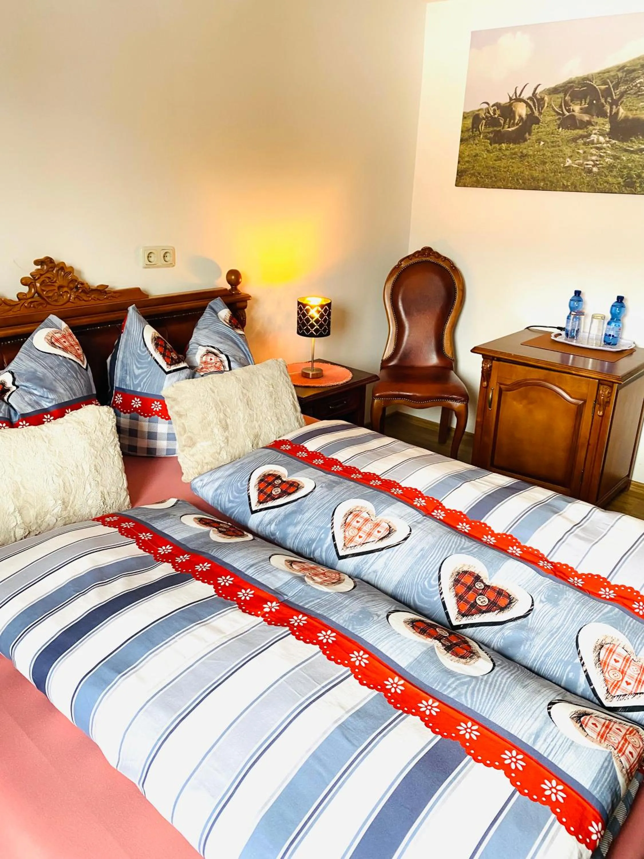 Bed in Steinbock Bed & Breakfast