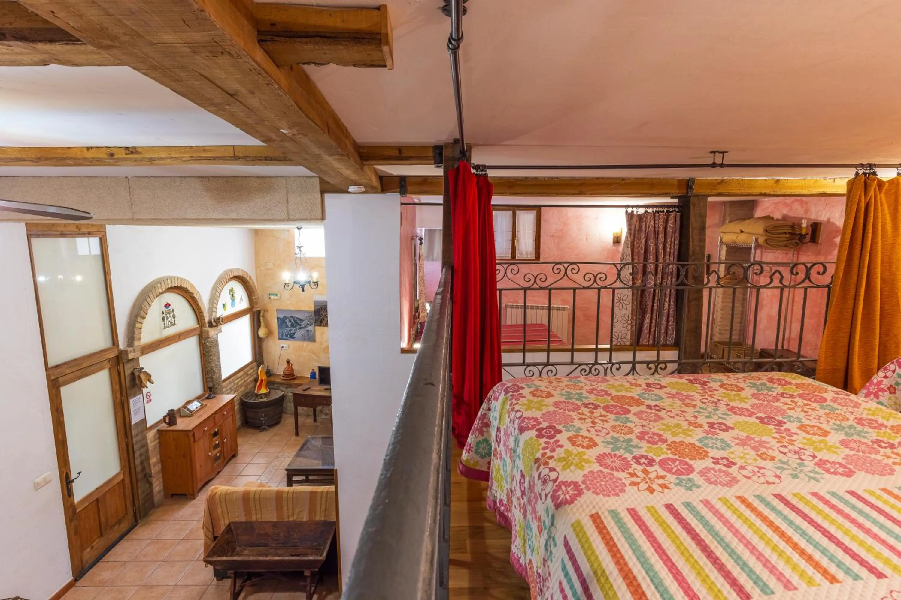 Bedroom, Bed in Casa Rural "La Bardena Blanca I "