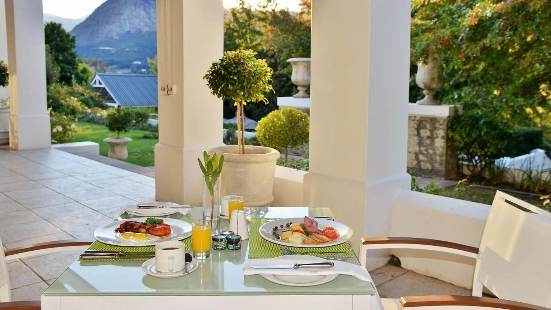 Patio in Le Franschhoek Hotel & Spa by Dream Resorts