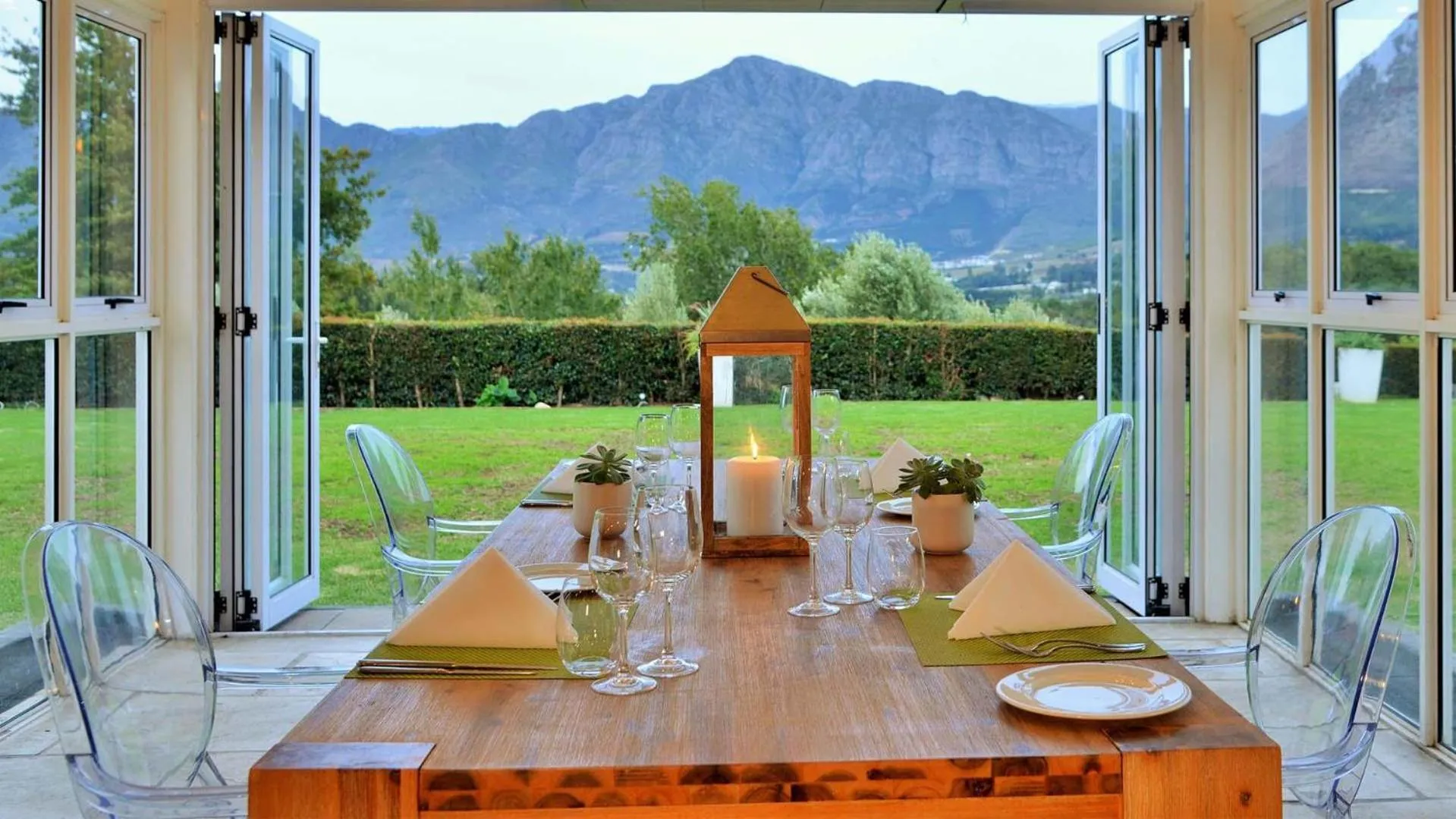 Patio in Le Franschhoek Hotel & Spa by Dream Resorts