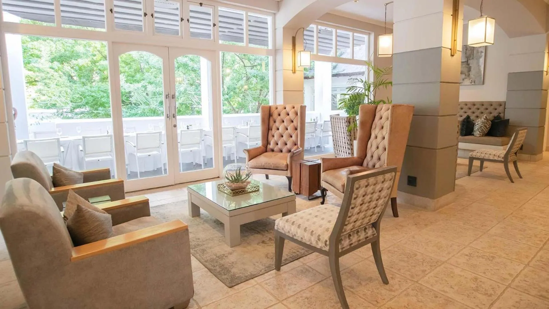 Patio in Le Franschhoek Hotel & Spa by Dream Resorts