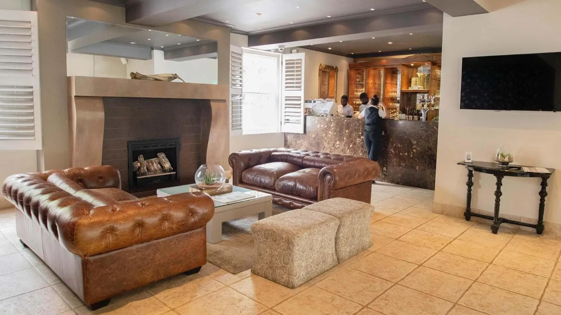 Communal lounge/ TV room in Le Franschhoek Hotel & Spa by Dream Resorts