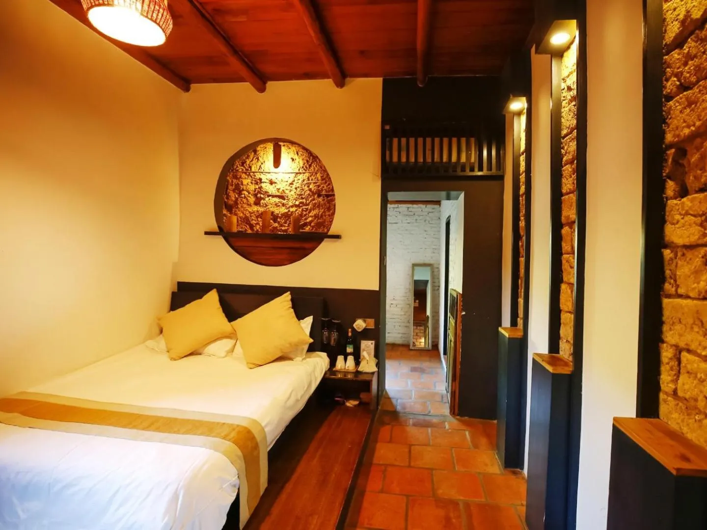 On site, Bed in Tulou Herongzhuang Inn