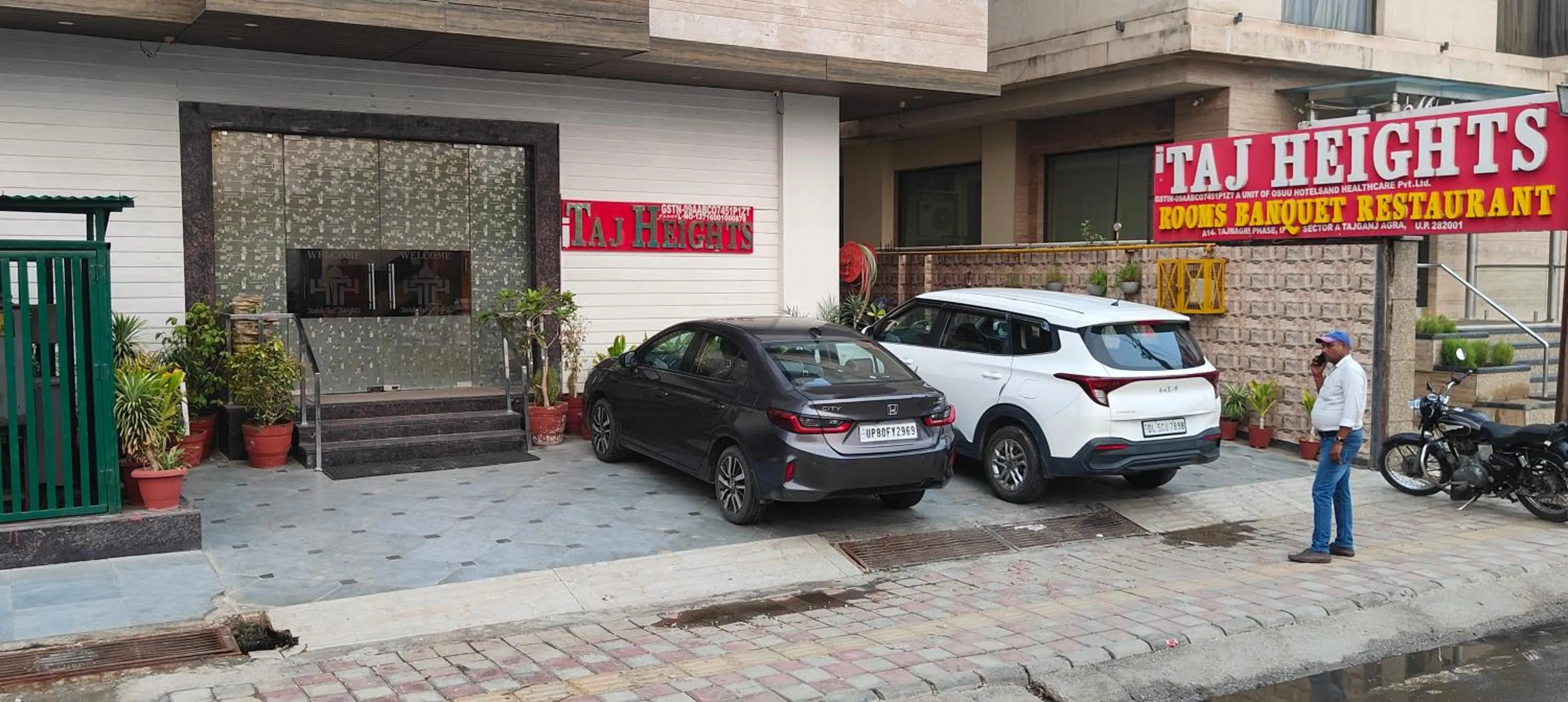 Property building in Hotel Taj Heights