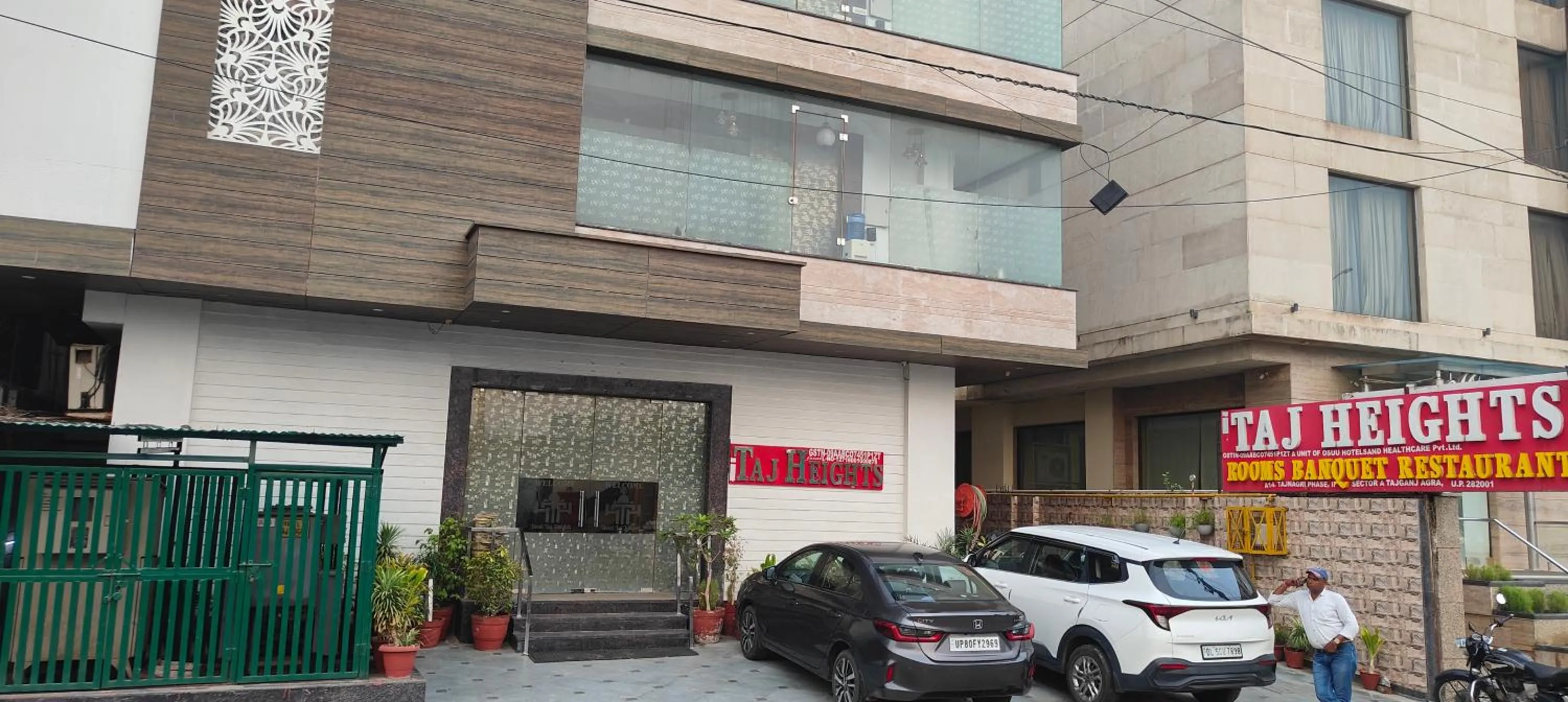 Property building in Hotel Taj Heights