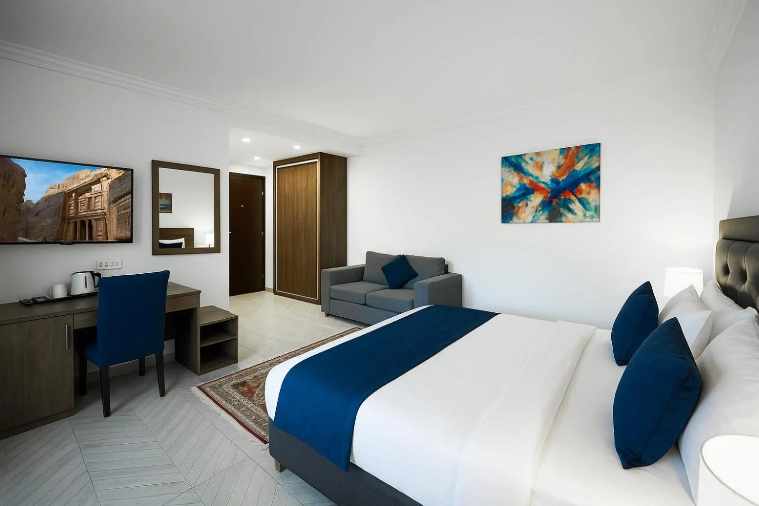 Bed in Corner View Hotel