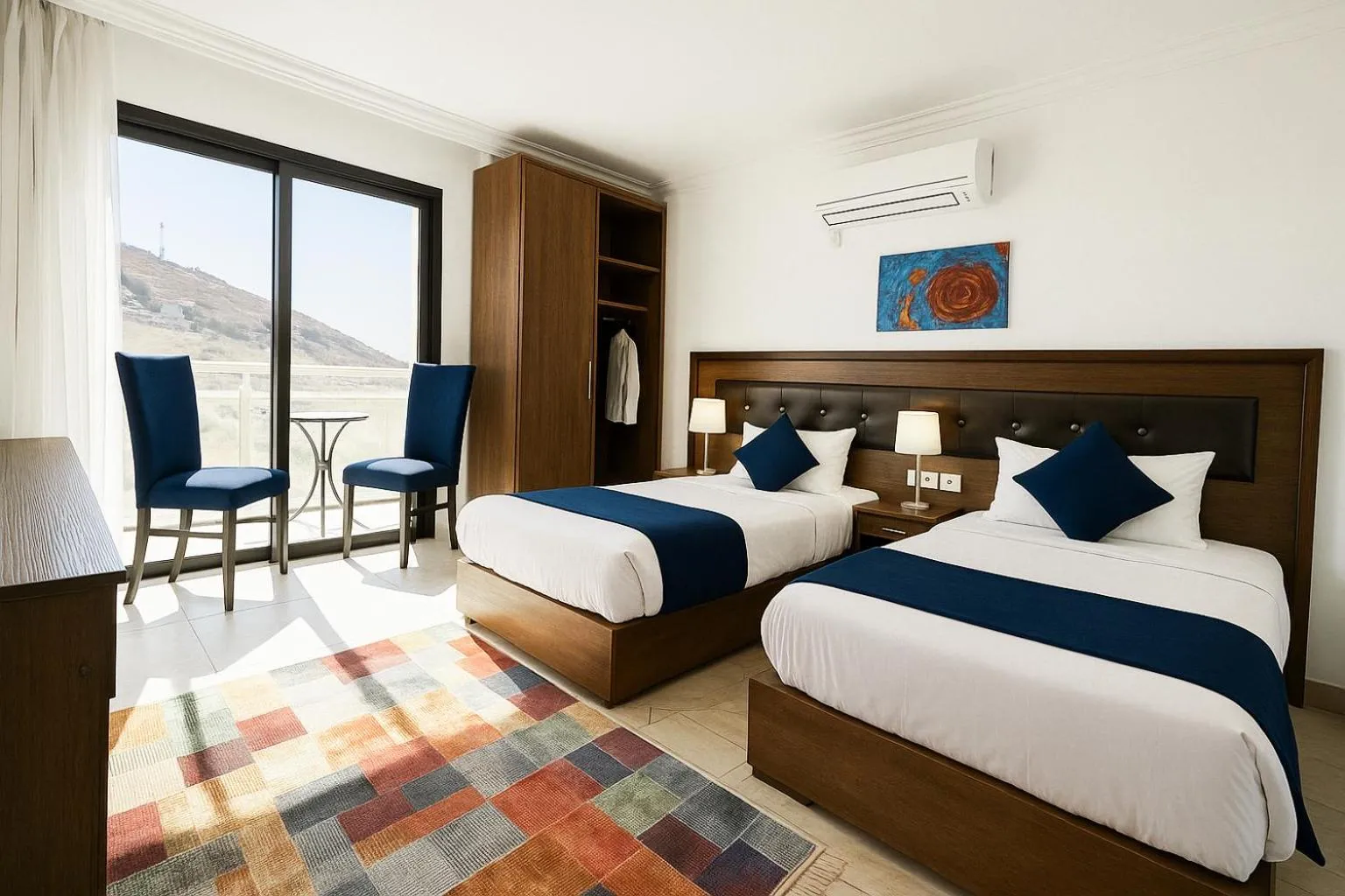 Bed in Corner View Hotel