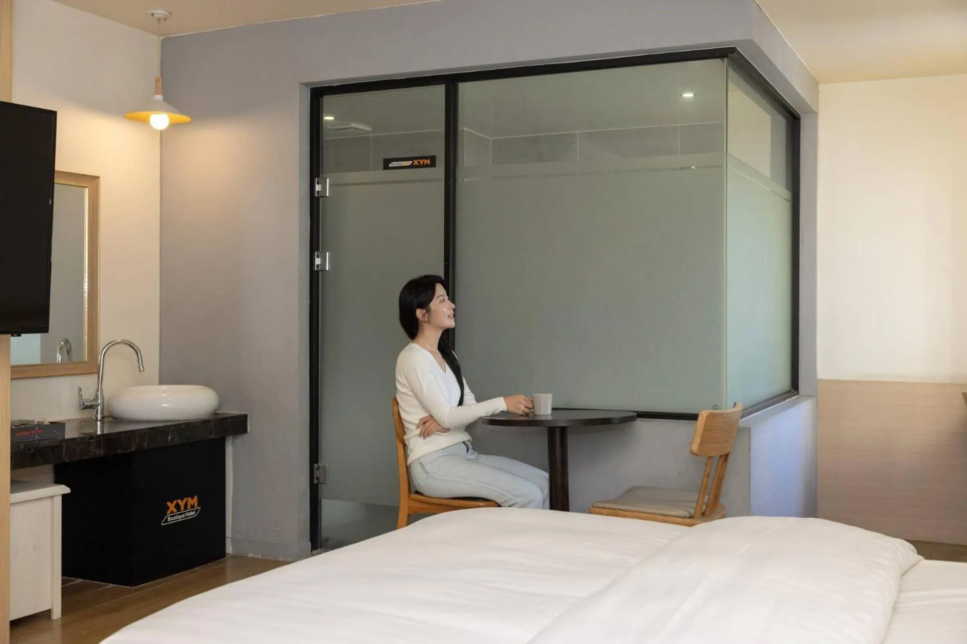 Bed in XYM Hotel Icheon