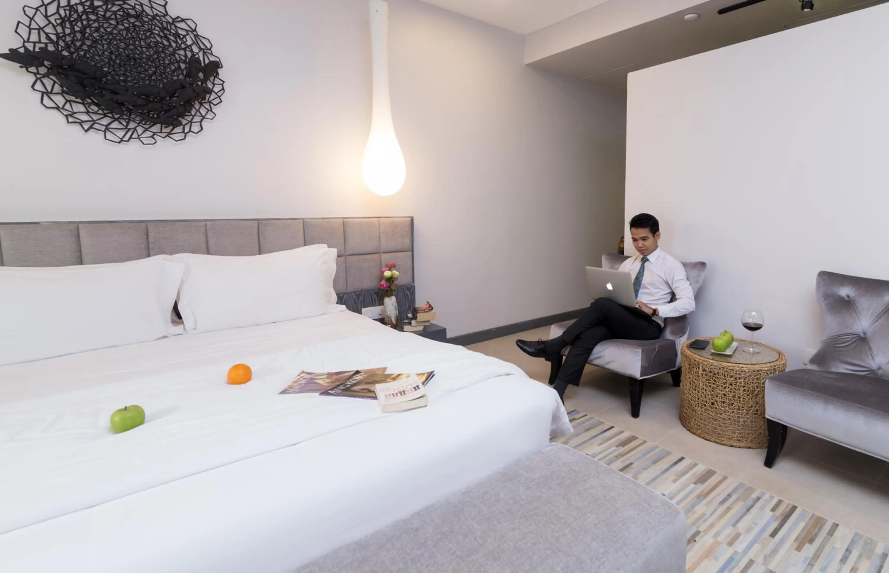 Photo of the whole room, Bed in Damrei Angkor Hotel