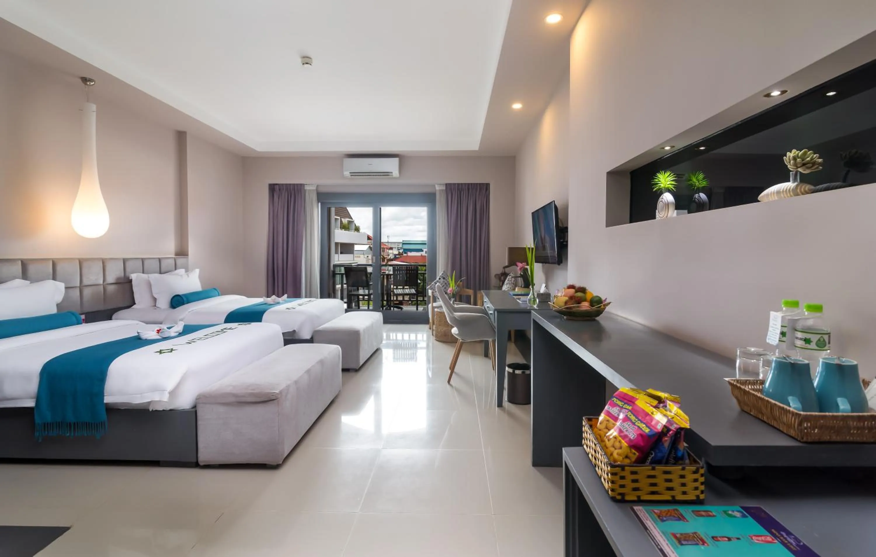 Photo of the whole room, Bed in Damrei Angkor Hotel