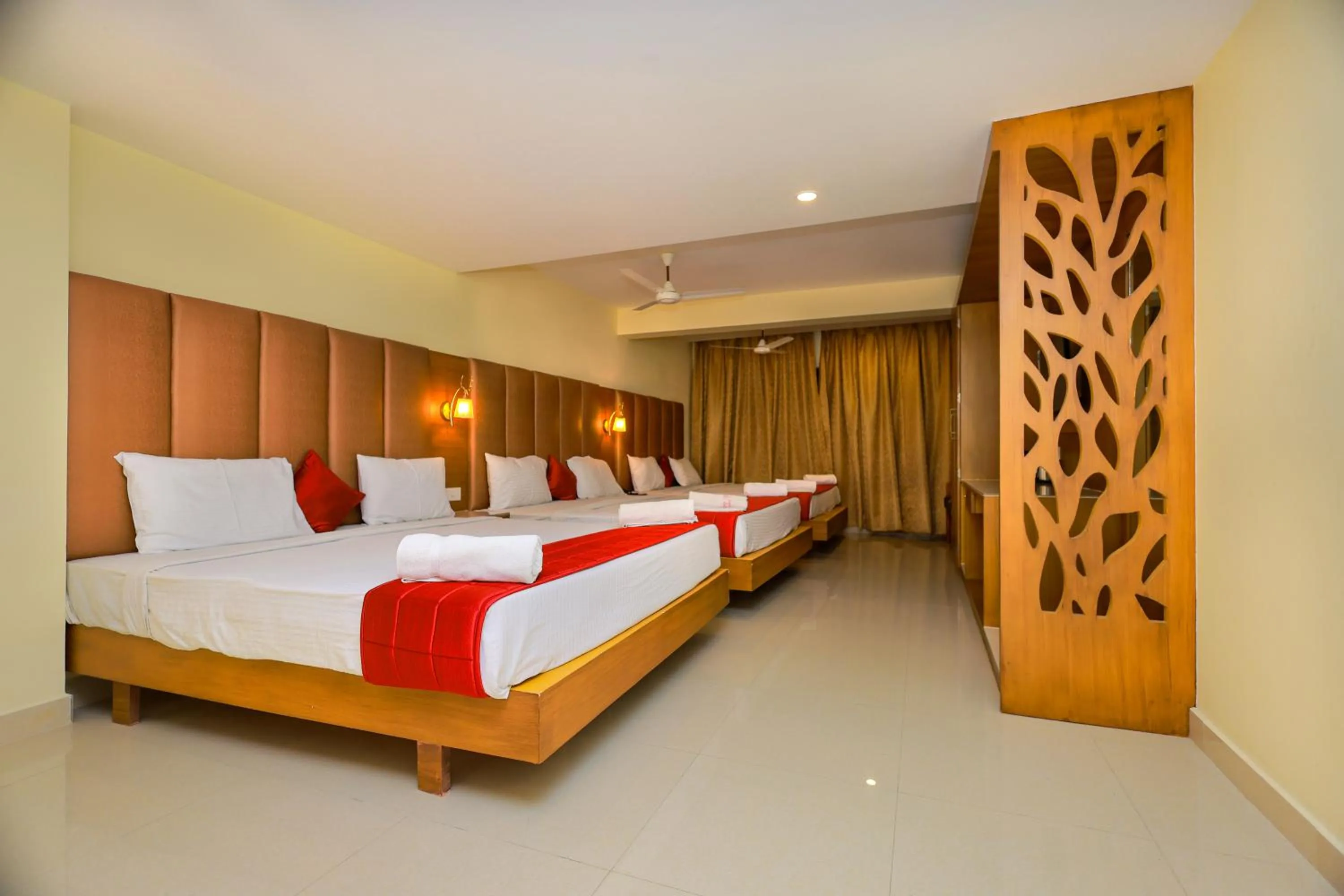 Bed in Hotel Sangam