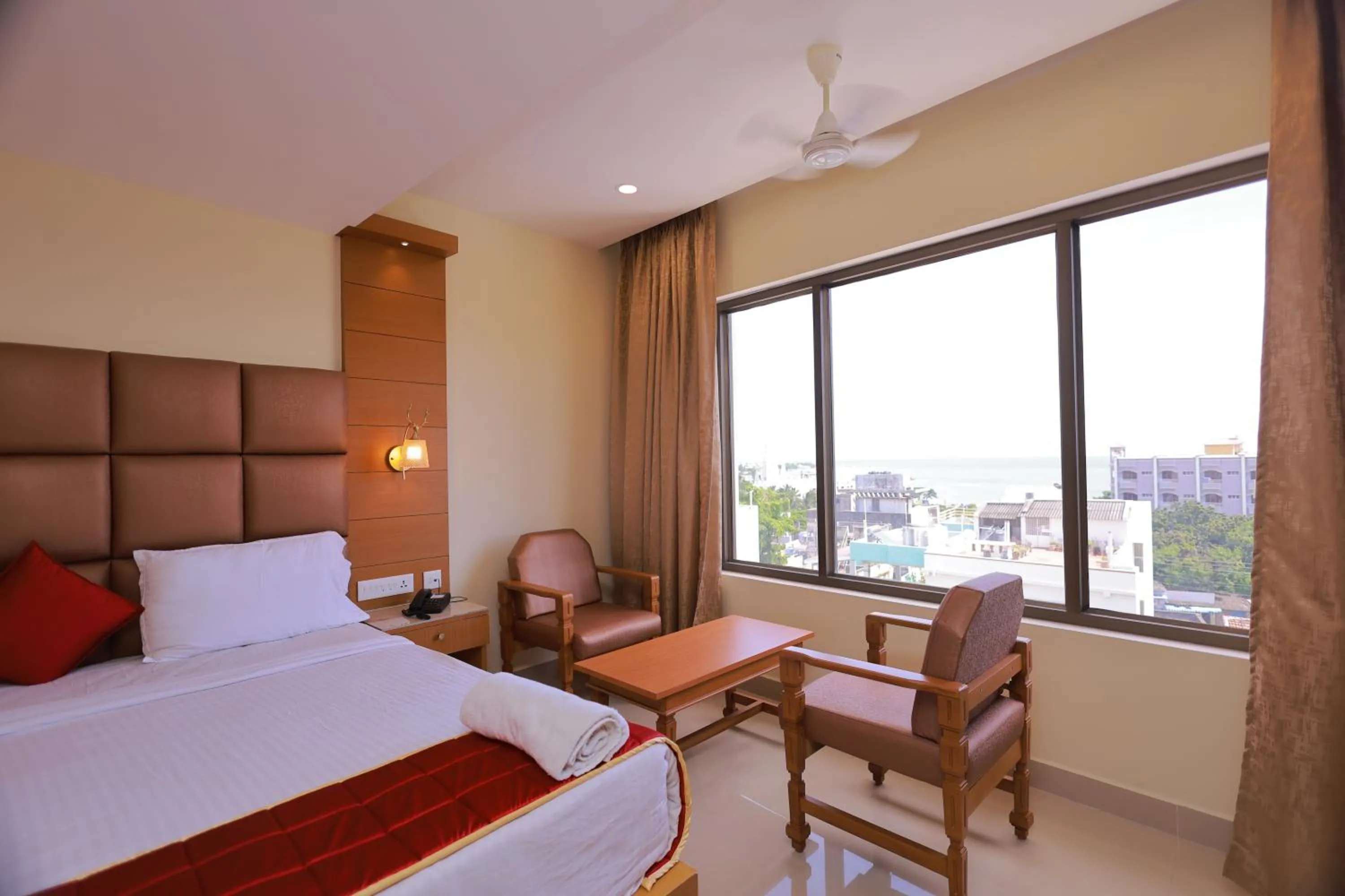 Bed in Hotel Sangam