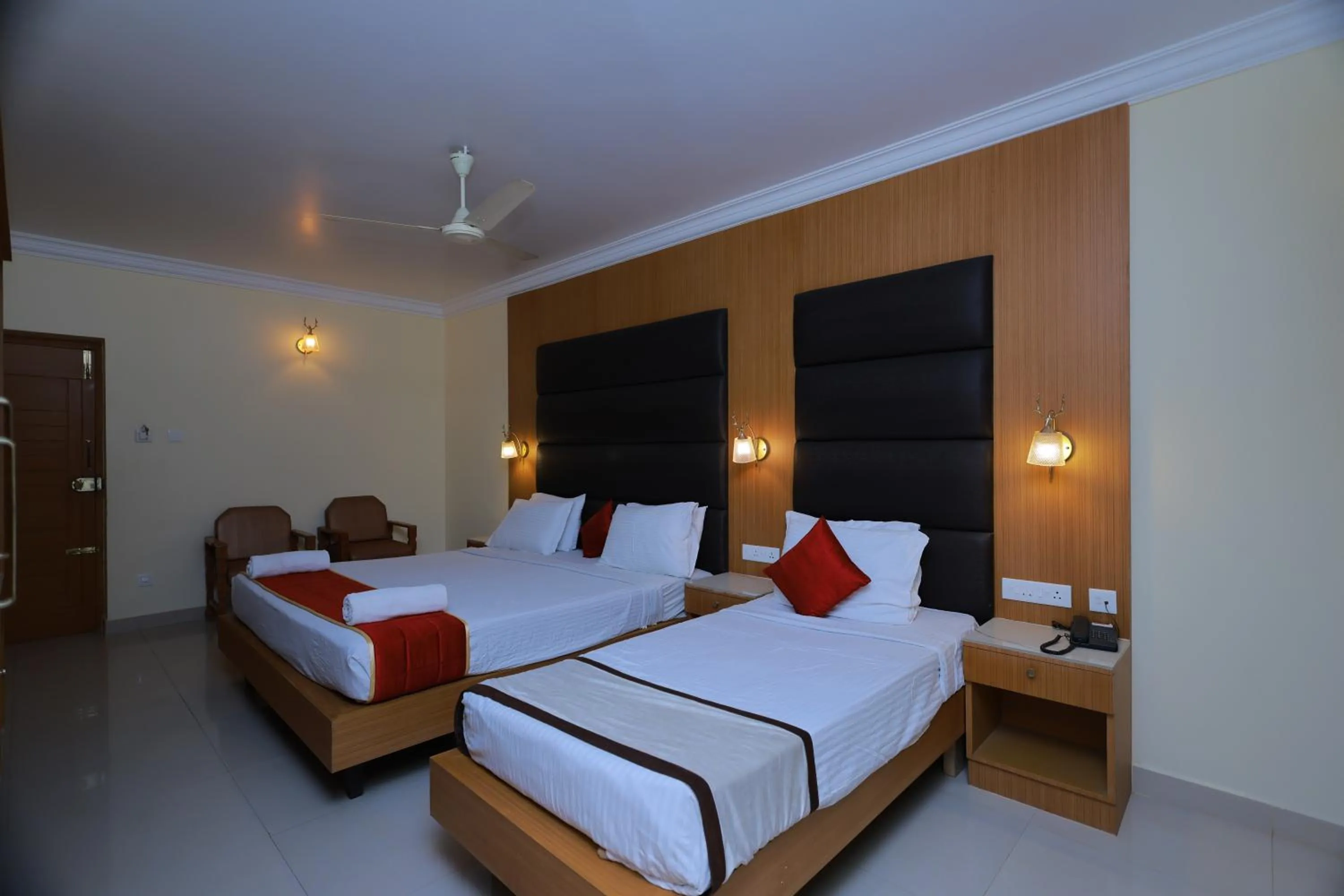 Bed in Hotel Sangam