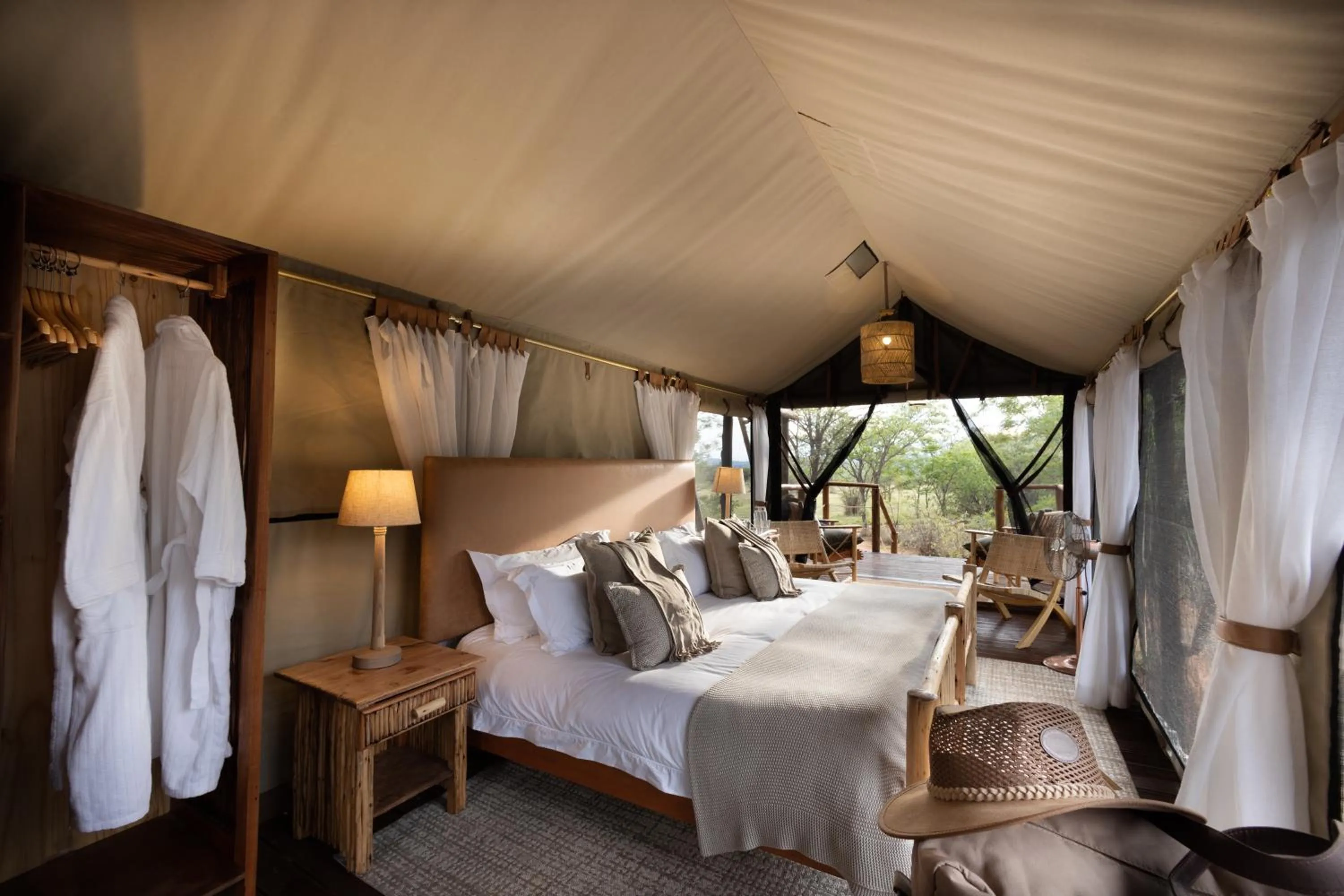 Bed in Kwafubesi Tented Safari Camp