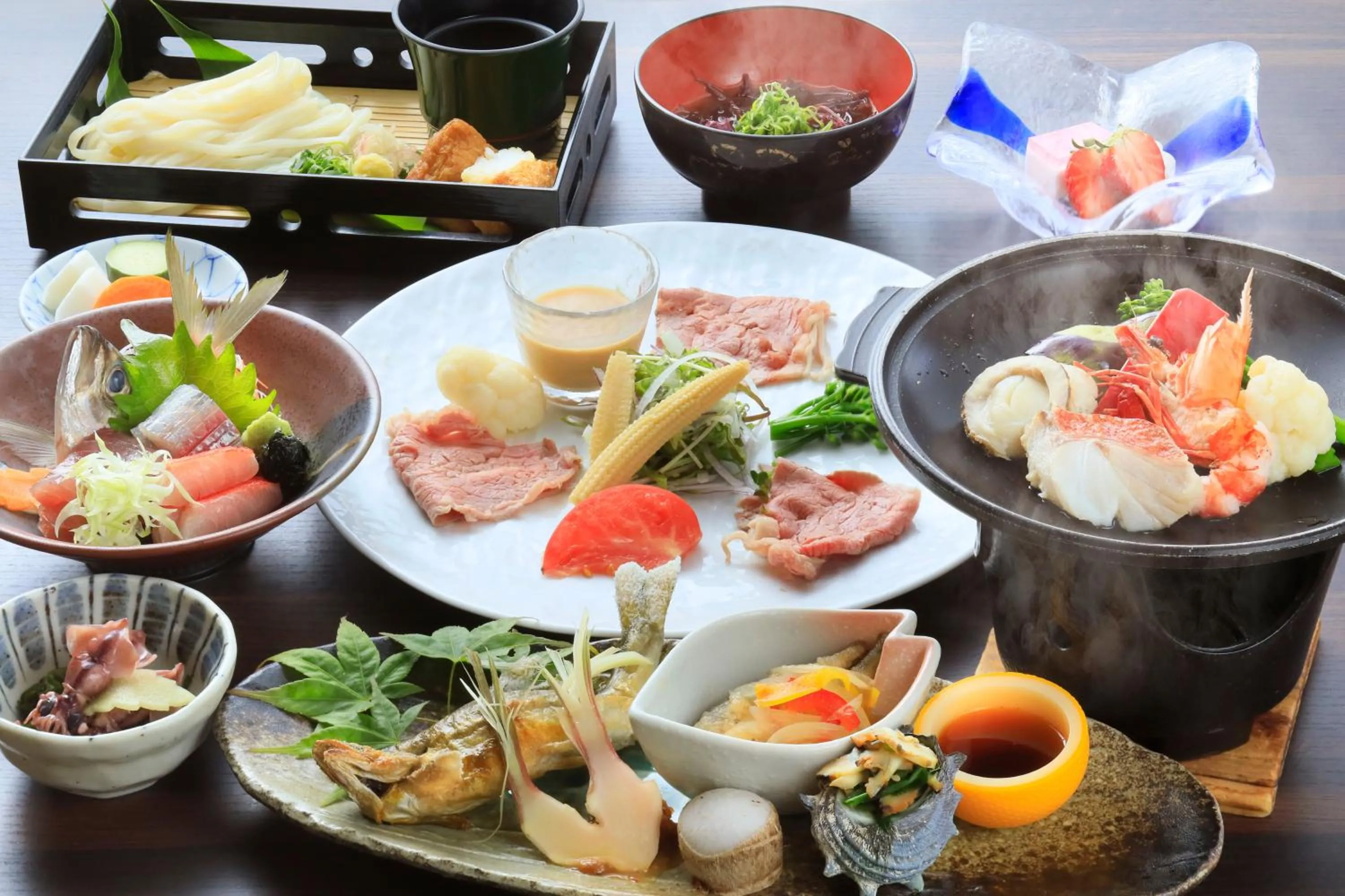 Food in Izu Ippeki Lake Lakeside Terrace