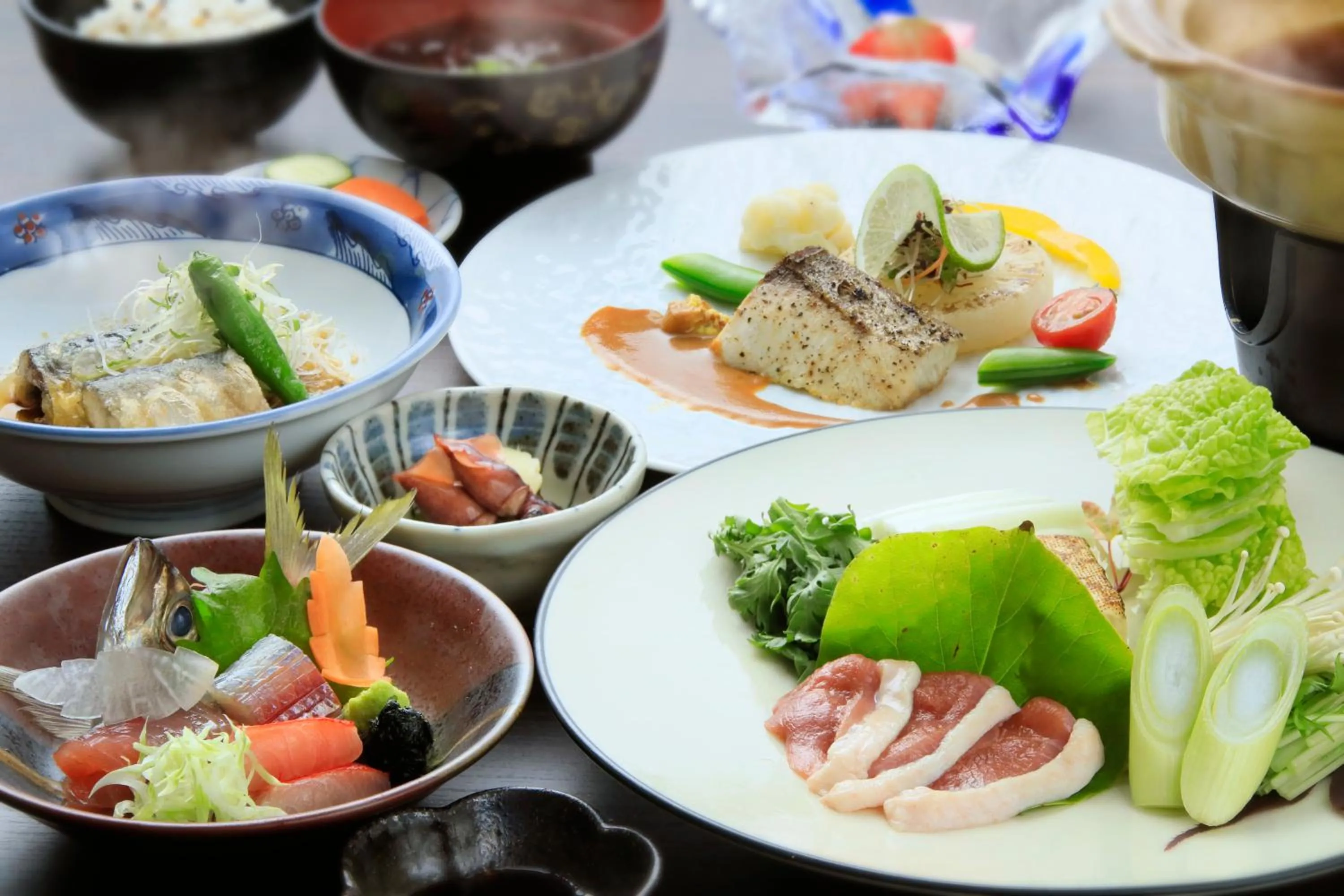 Food in Izu Ippeki Lake Lakeside Terrace