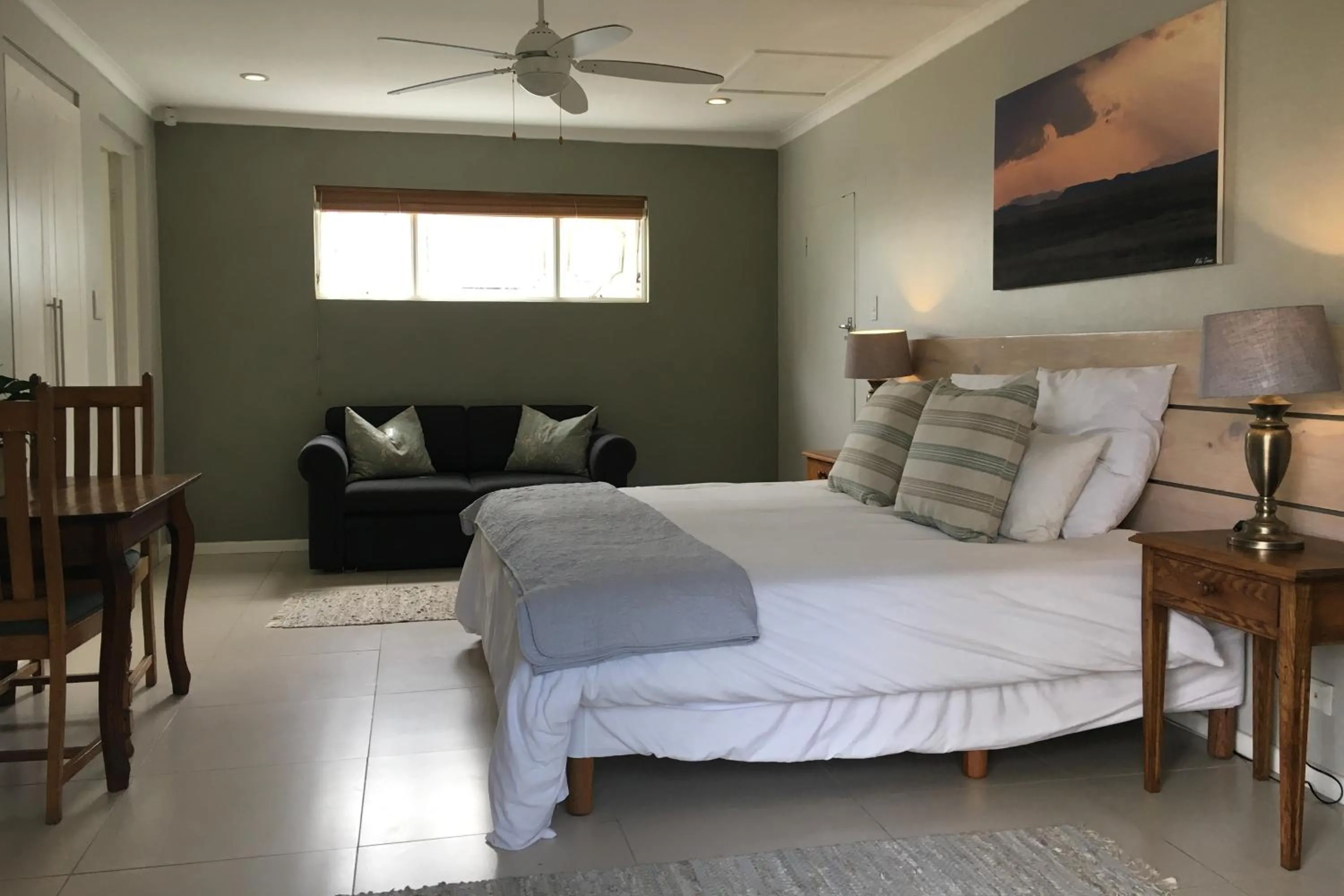 Bed in Pollock's B&B