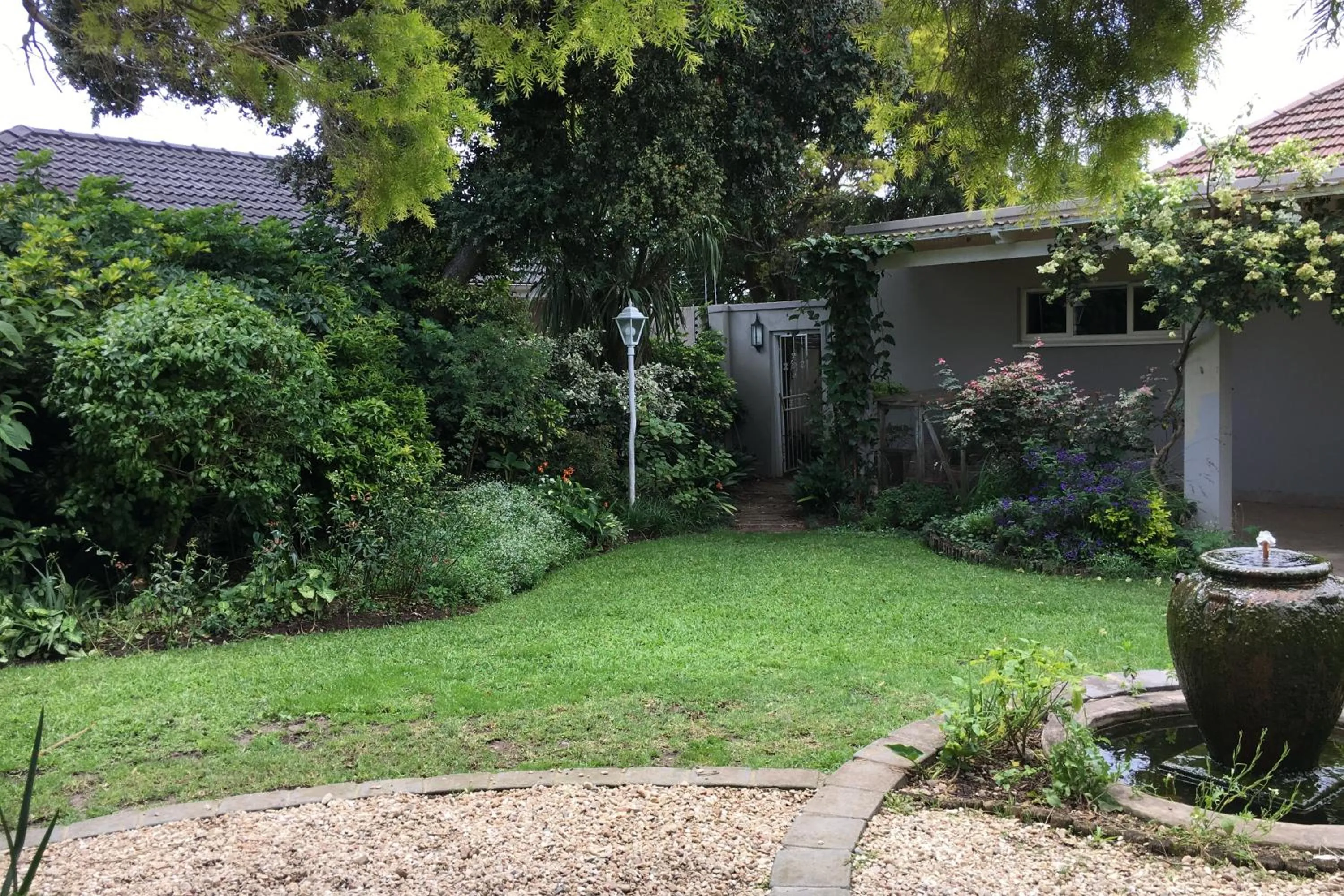 Garden in Pollock's B&B